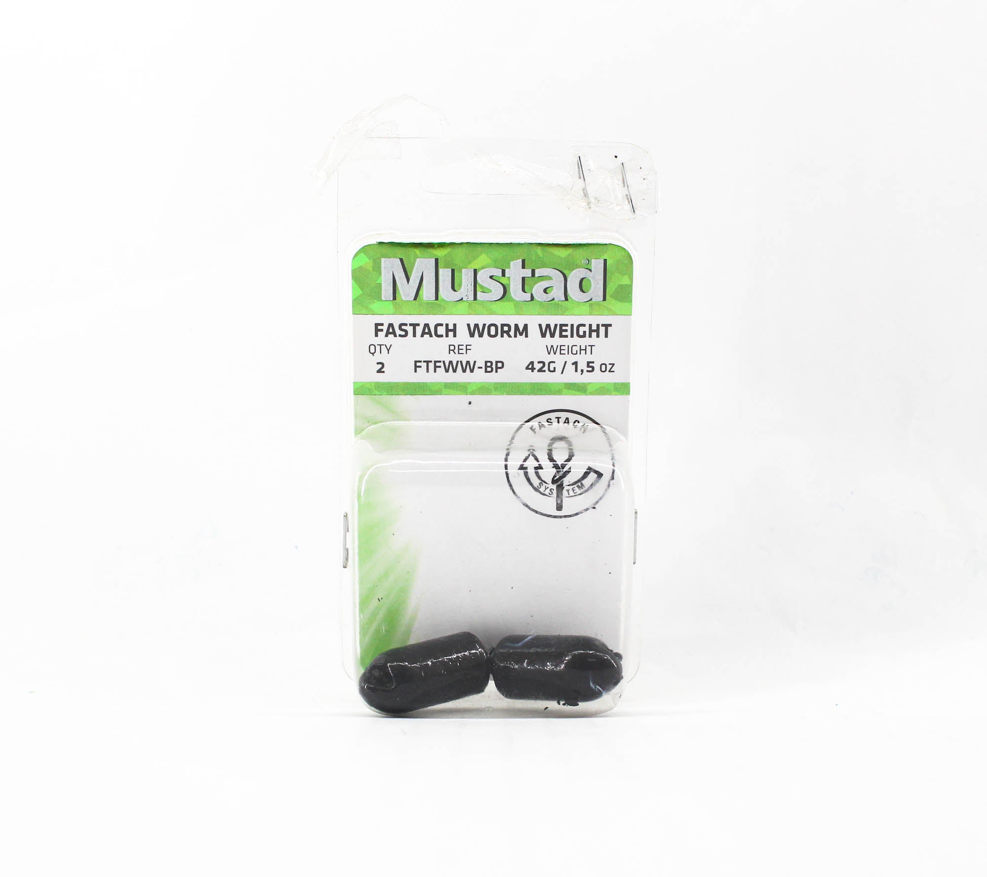 Sale Mustad Worm Weight Fastach 1.5 Oz Black (2241)