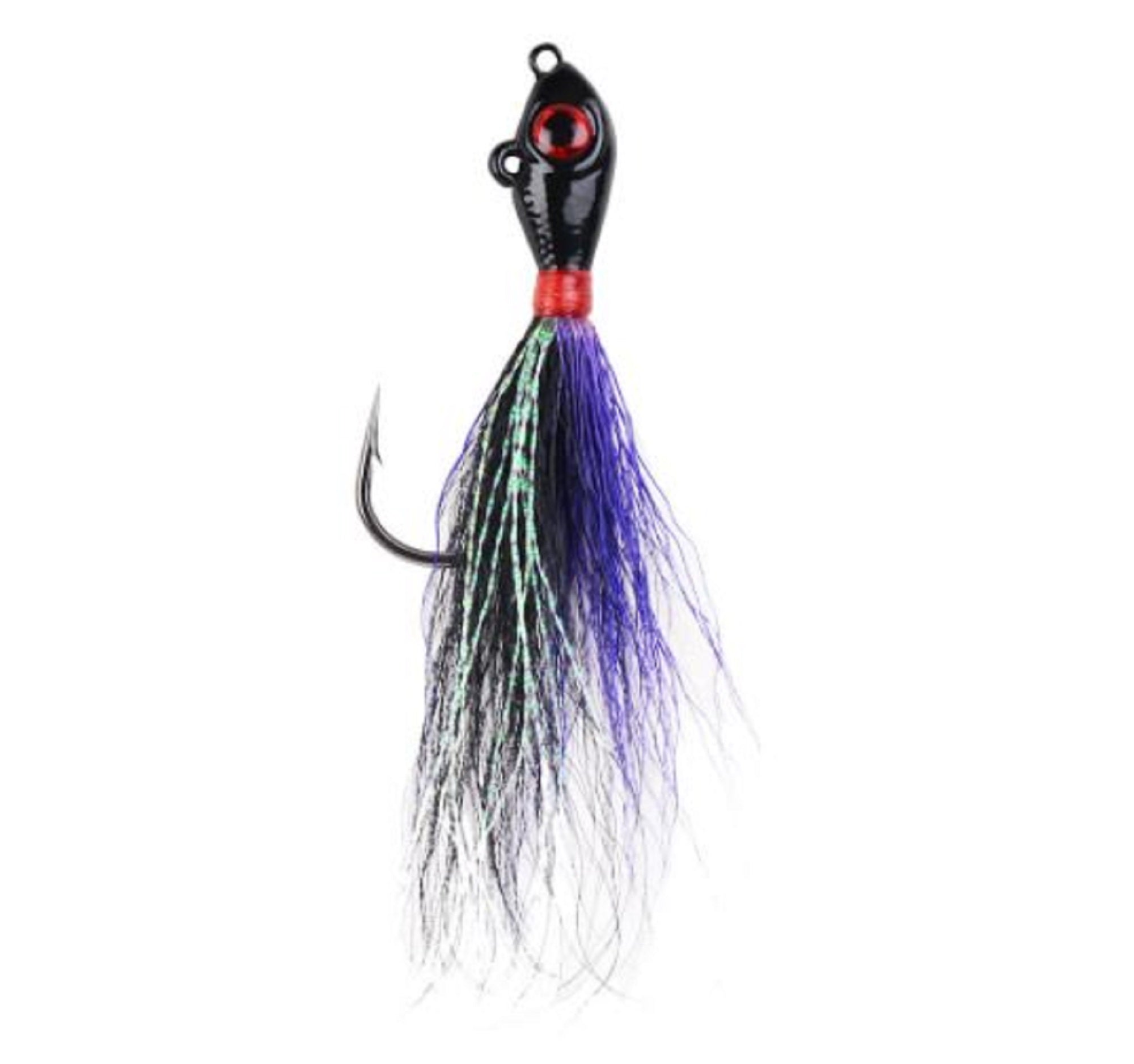 Sale Mustad BEB-1-BKPP Big Eye Bucktail 1 oz Black/Pur (0891)