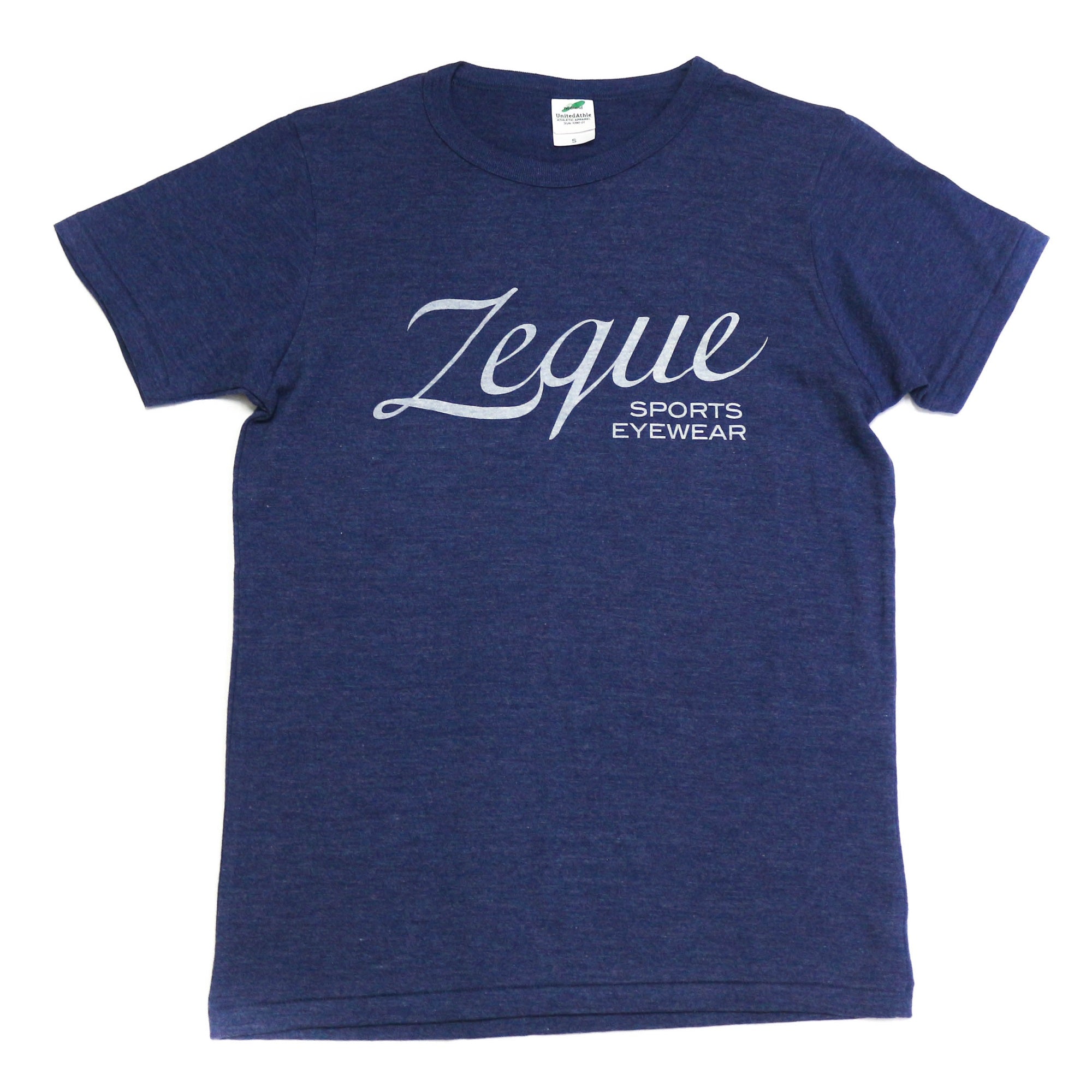 Sale Zeque T-Shirt "Zeque" Cotton Short Sleeve Size M Navy (0204)