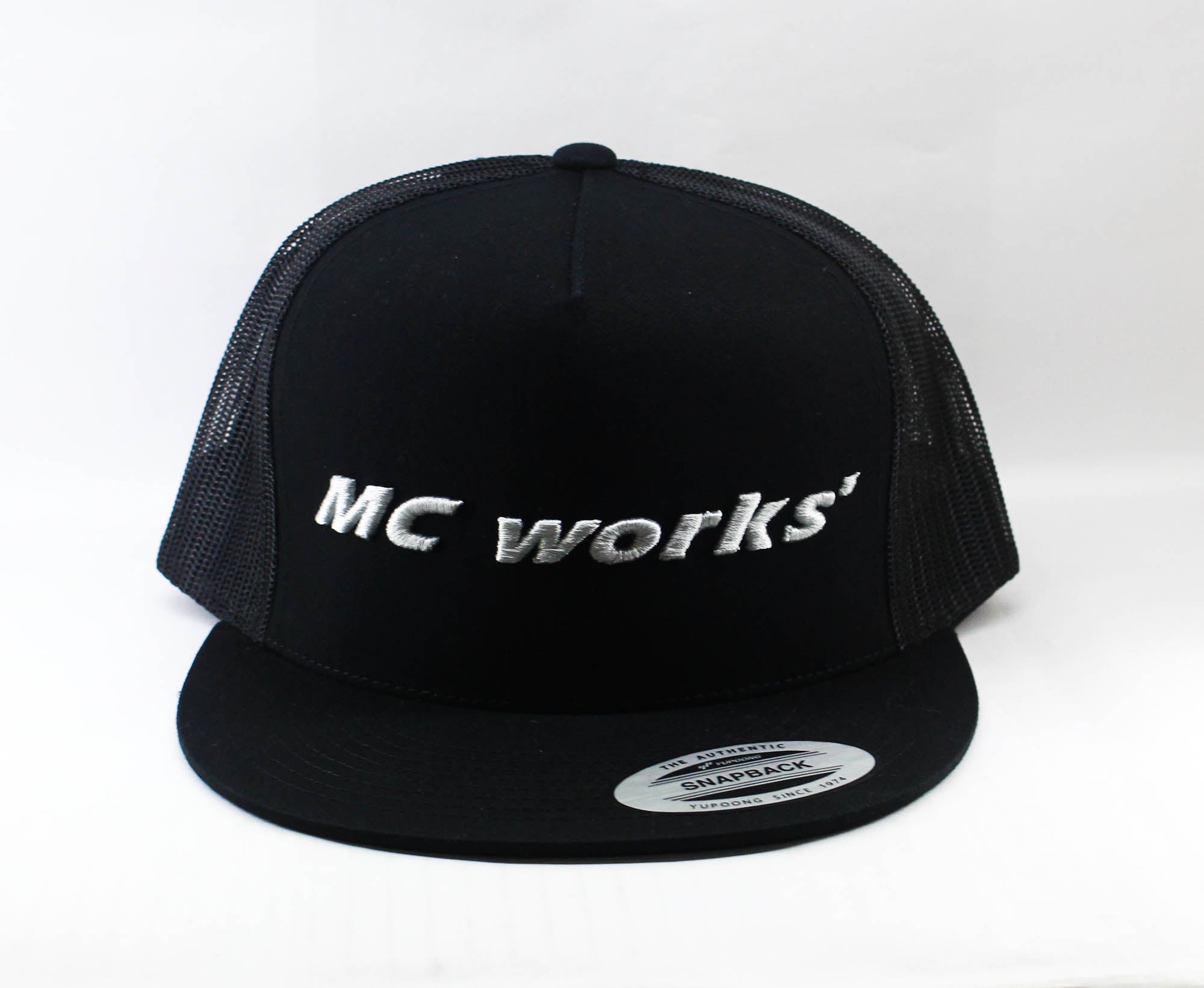 MC Works Cap Half Mesh Flat Visor Black (1076)