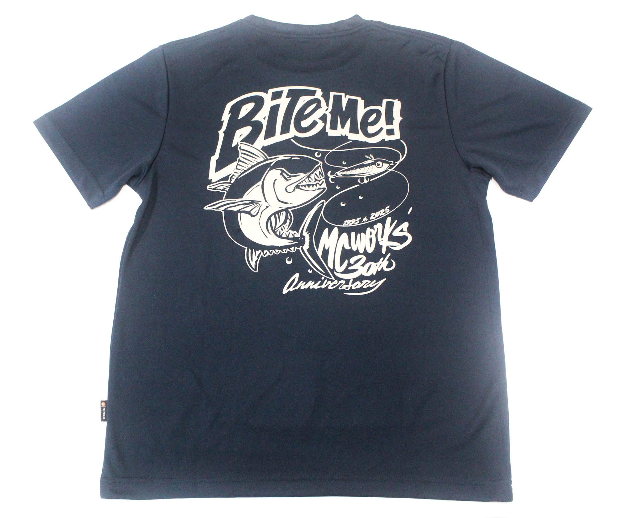 MC Works T Shirt Short Sleeve Bite Me Navy Size M (1129)