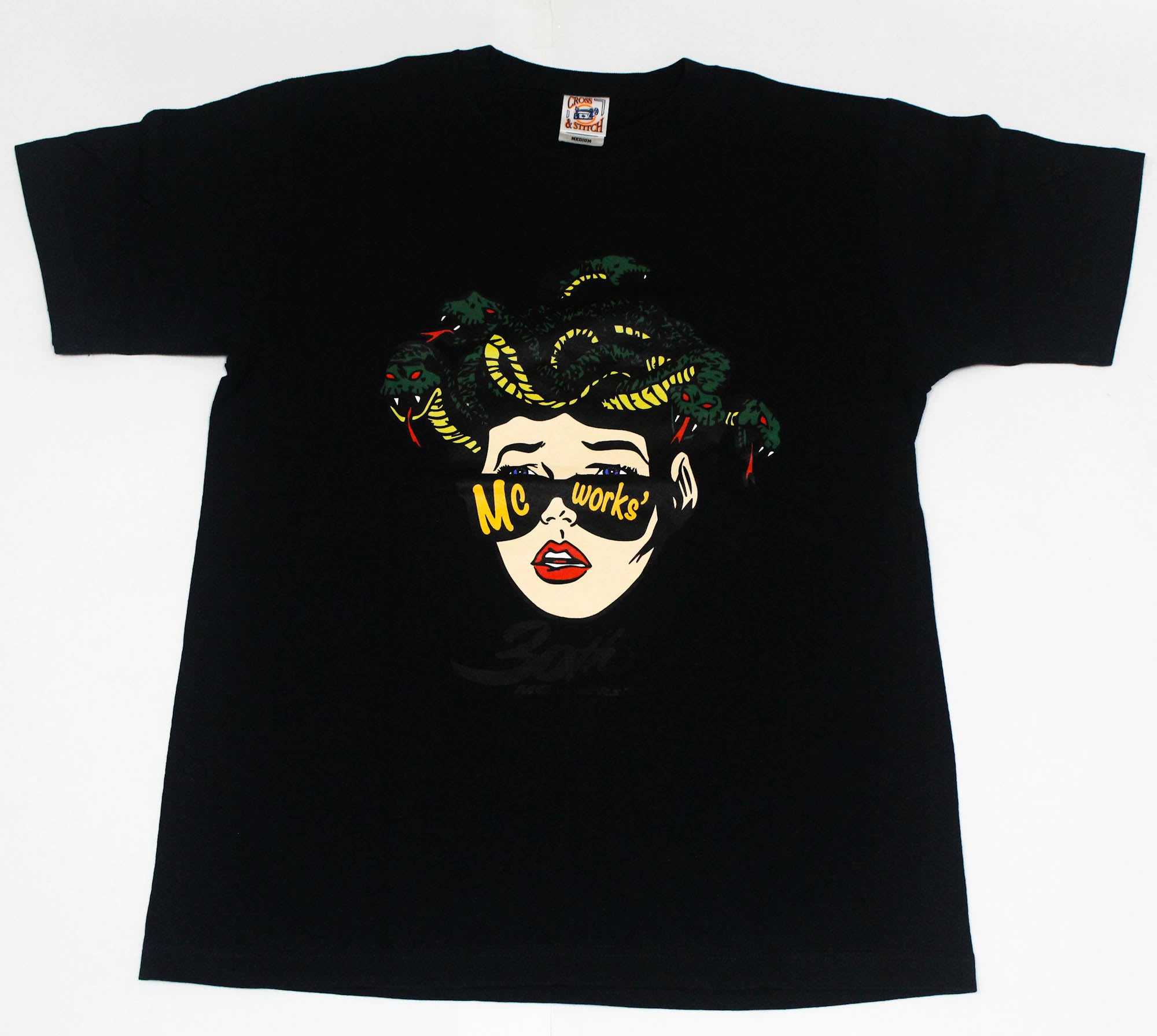 MC Works T Shirt Short Sleeve Snake Head Navy Size XXL (1148)