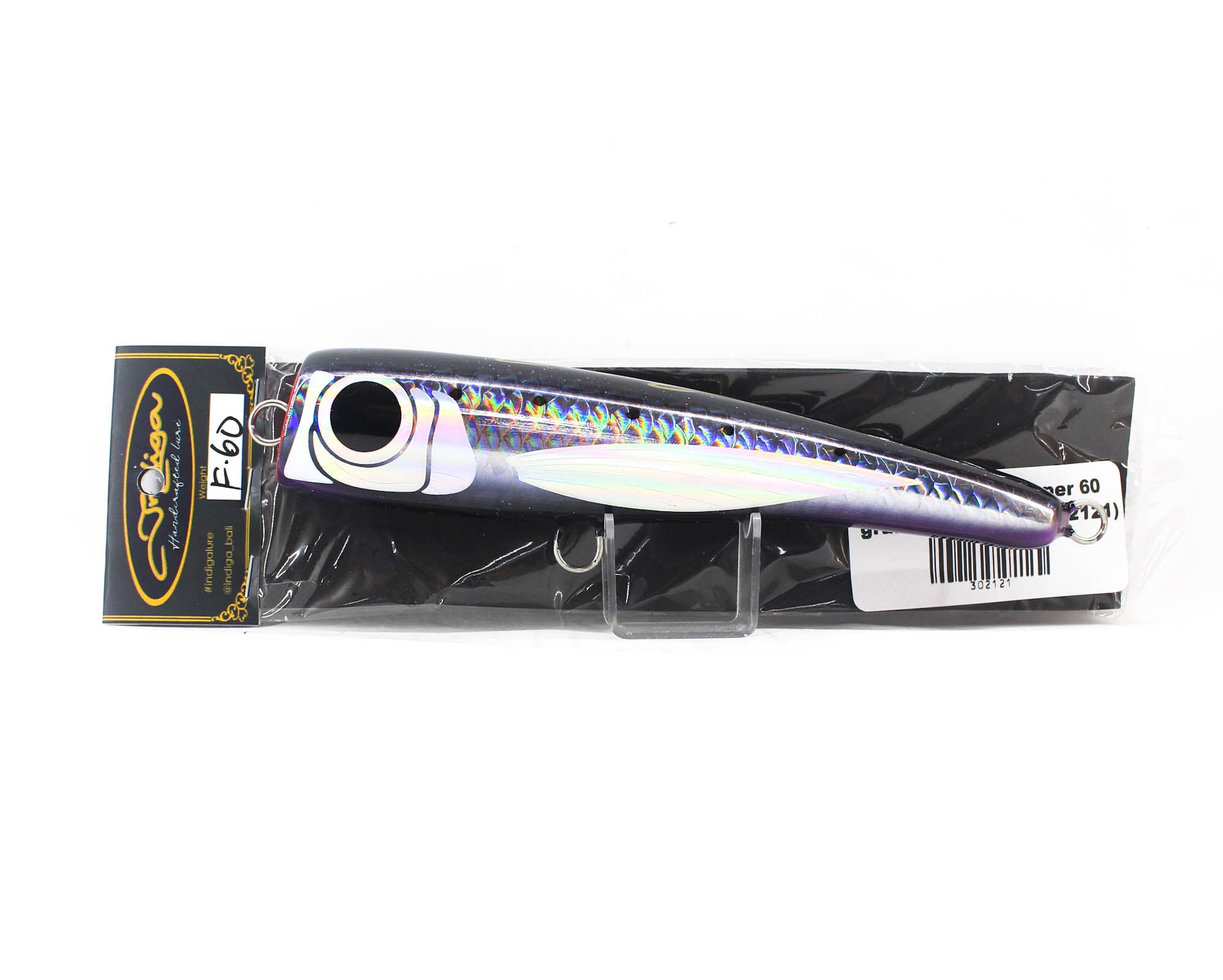 Indiga Diving Popper 60 grams Black Glitter (2121)