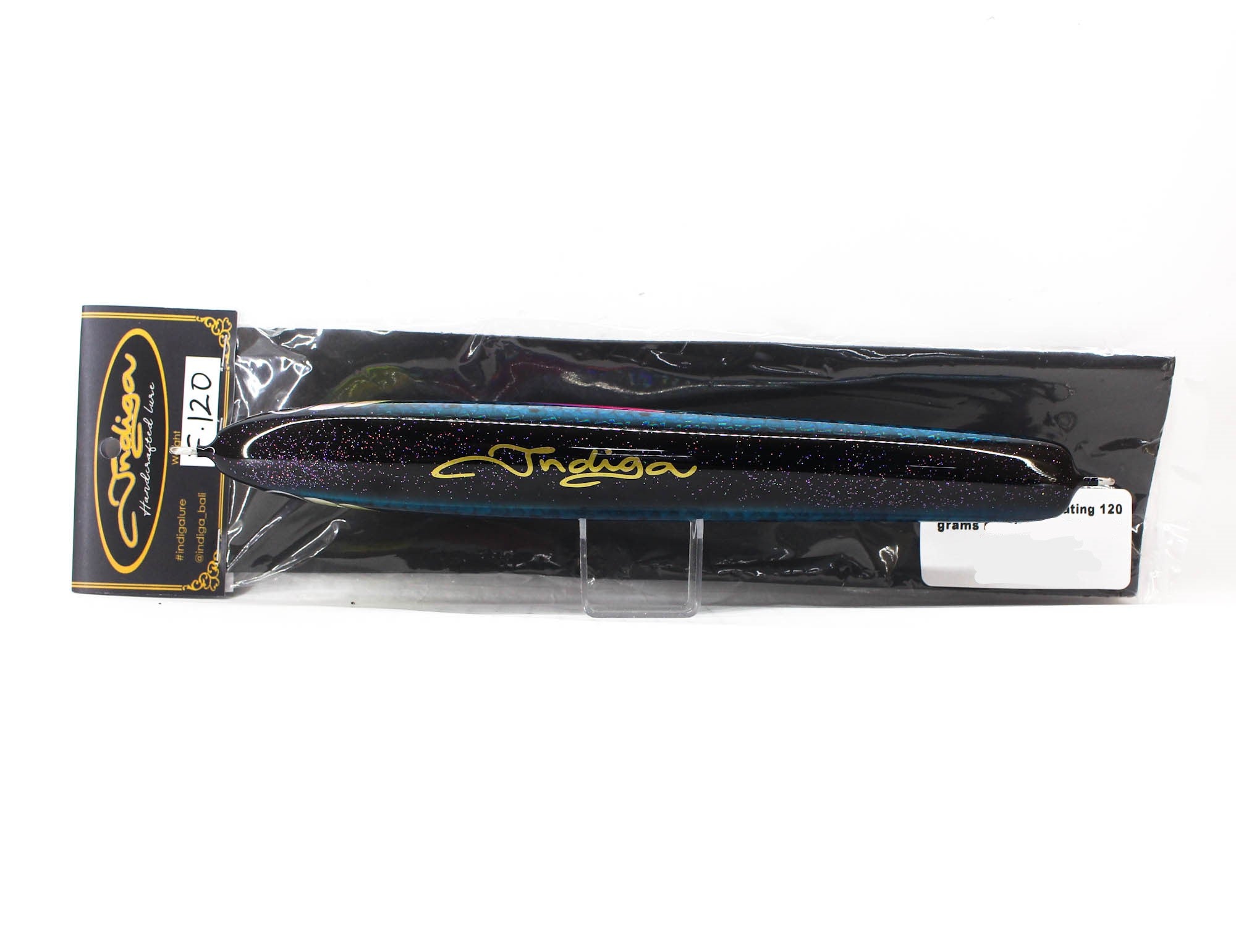 Indiga Stickbait Floating 120 grams Black Rainbow (2135)