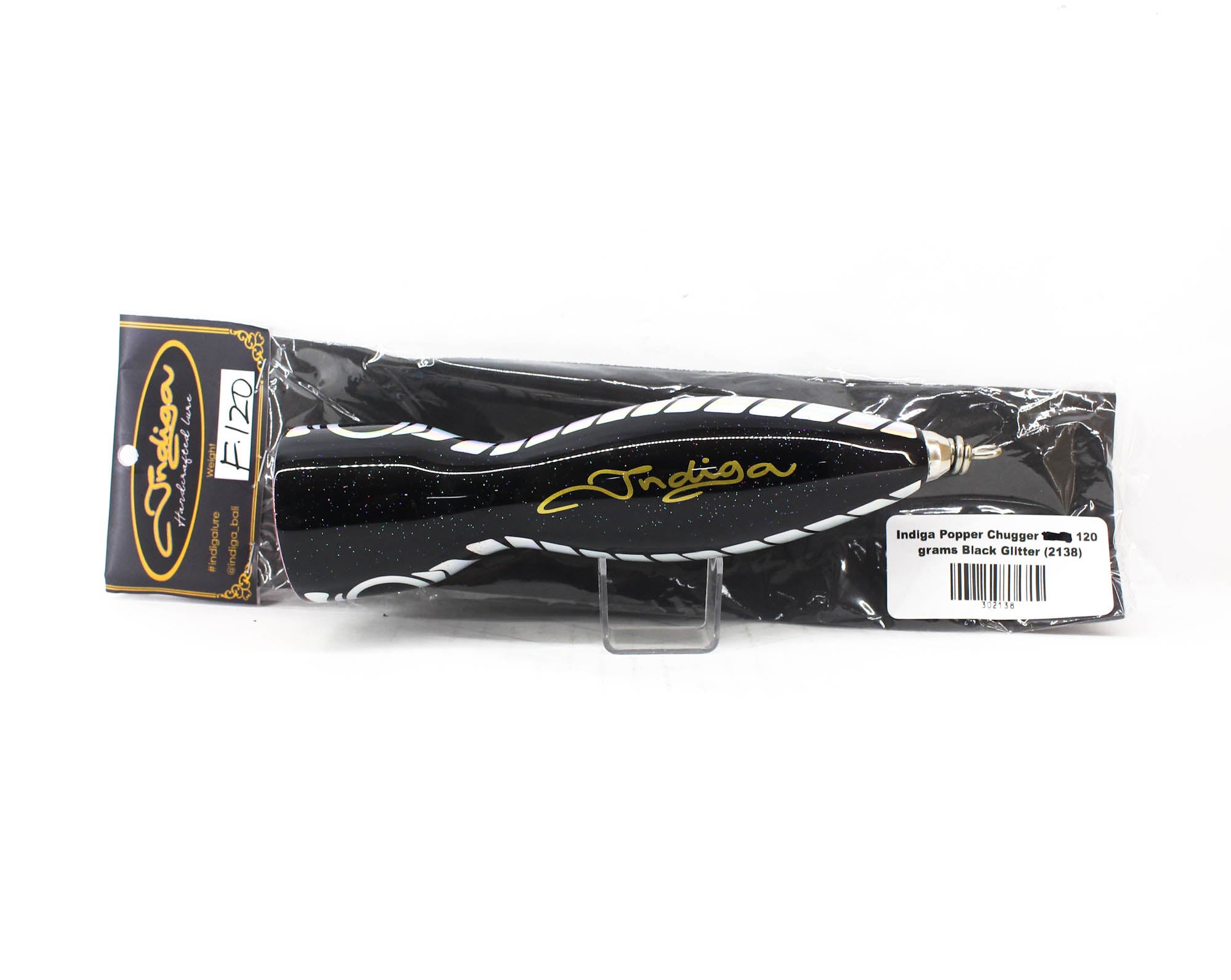 Indiga Popper Chugger Long 120 grams Black Glitter (2138)