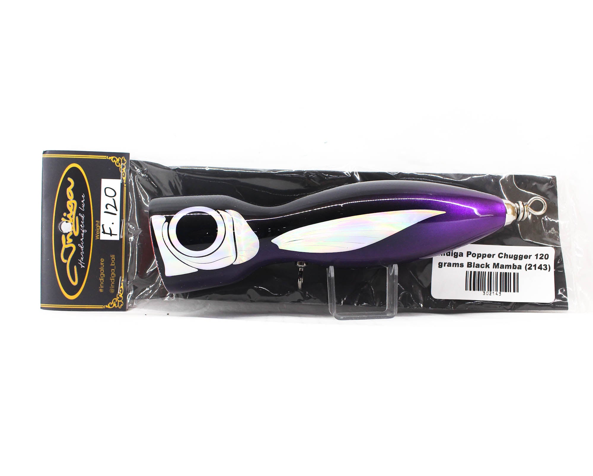 Indiga Popper Chugger 120 grams Black Mamba (2143)