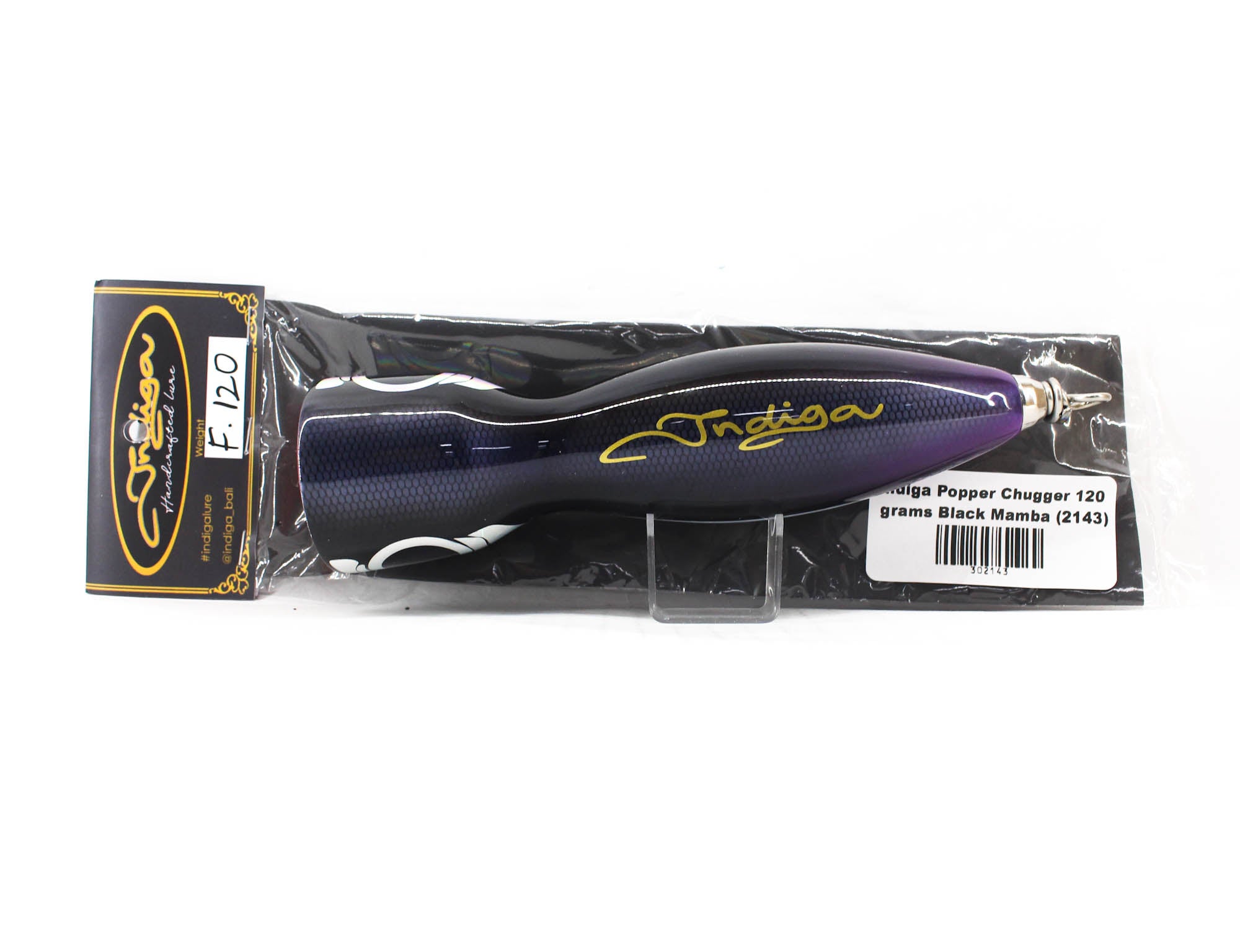 Indiga Popper Chugger 120 grams Black Mamba (2143)