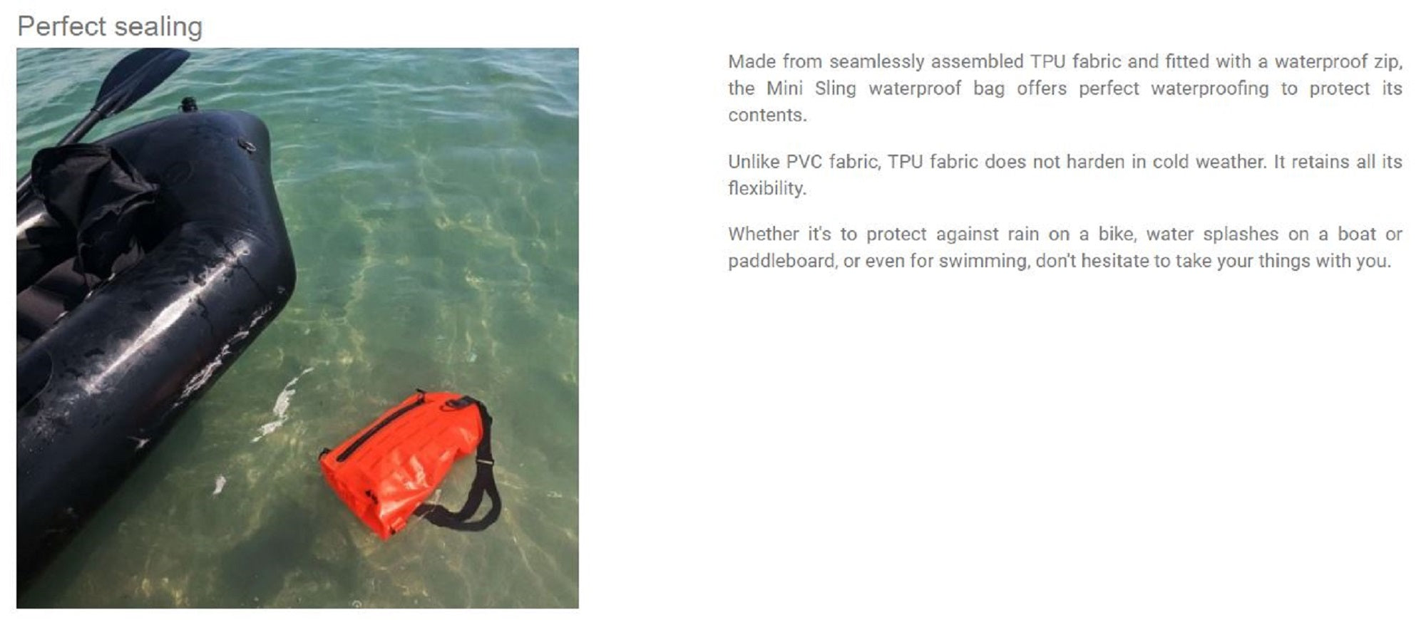 HPA Mini Sling Waterproof Bag 30 x 18 x 6cm Black (0605)
