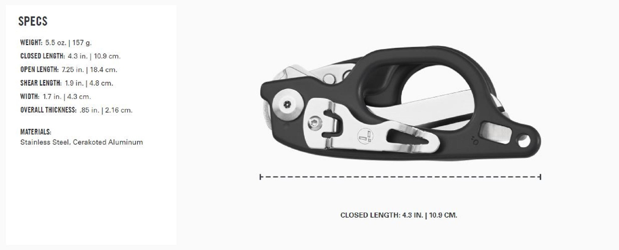 Leatherman YL831742 Raptor Rescue Shears with Molle Holster (3587)