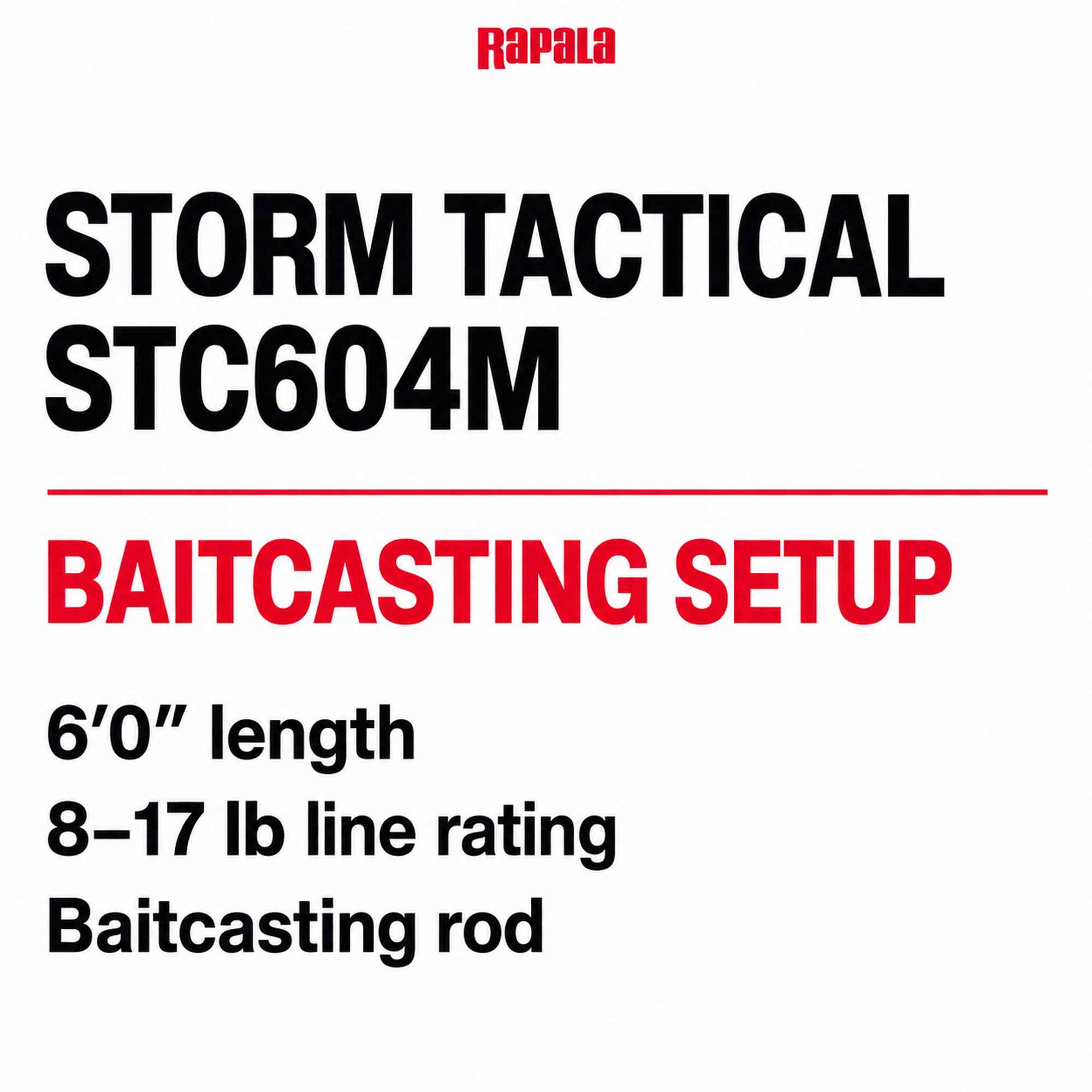 Rapala Rod Baitcast Storm Tactical STC604M (5674)