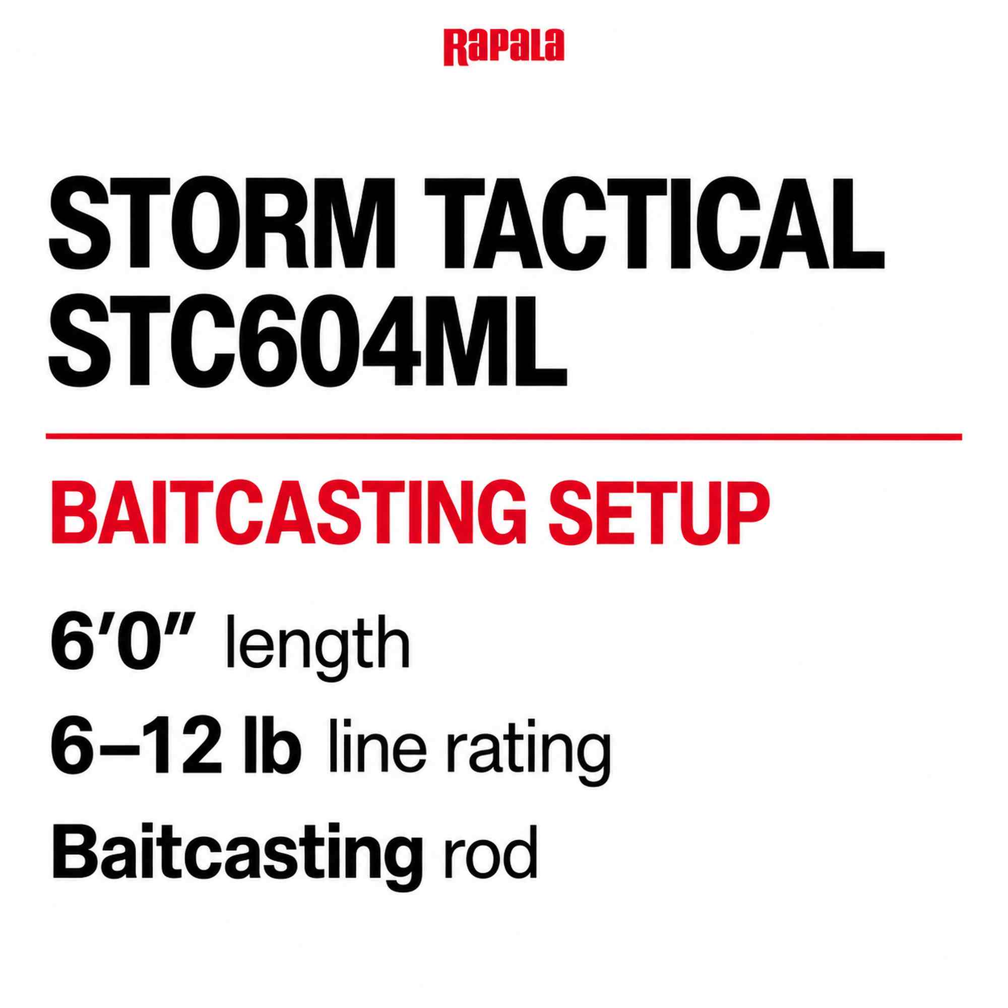 Rapala Rod Baitcast Storm Tactical STC604ML (5681)