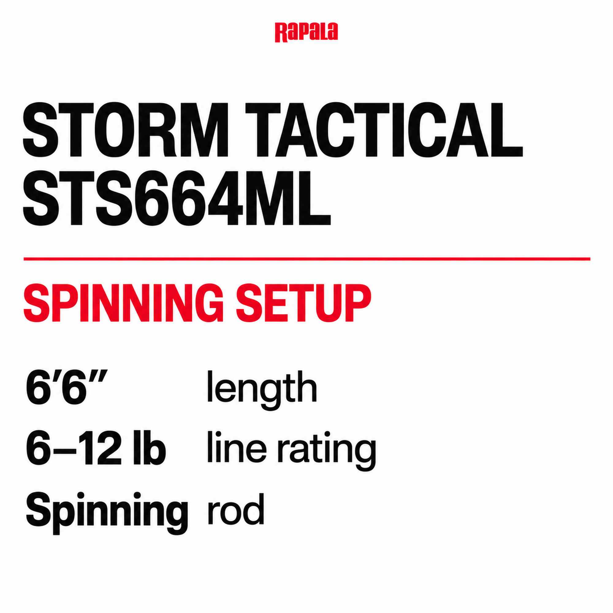 Rapala Rod Spinning Storm Tactical STS664ML (5704)