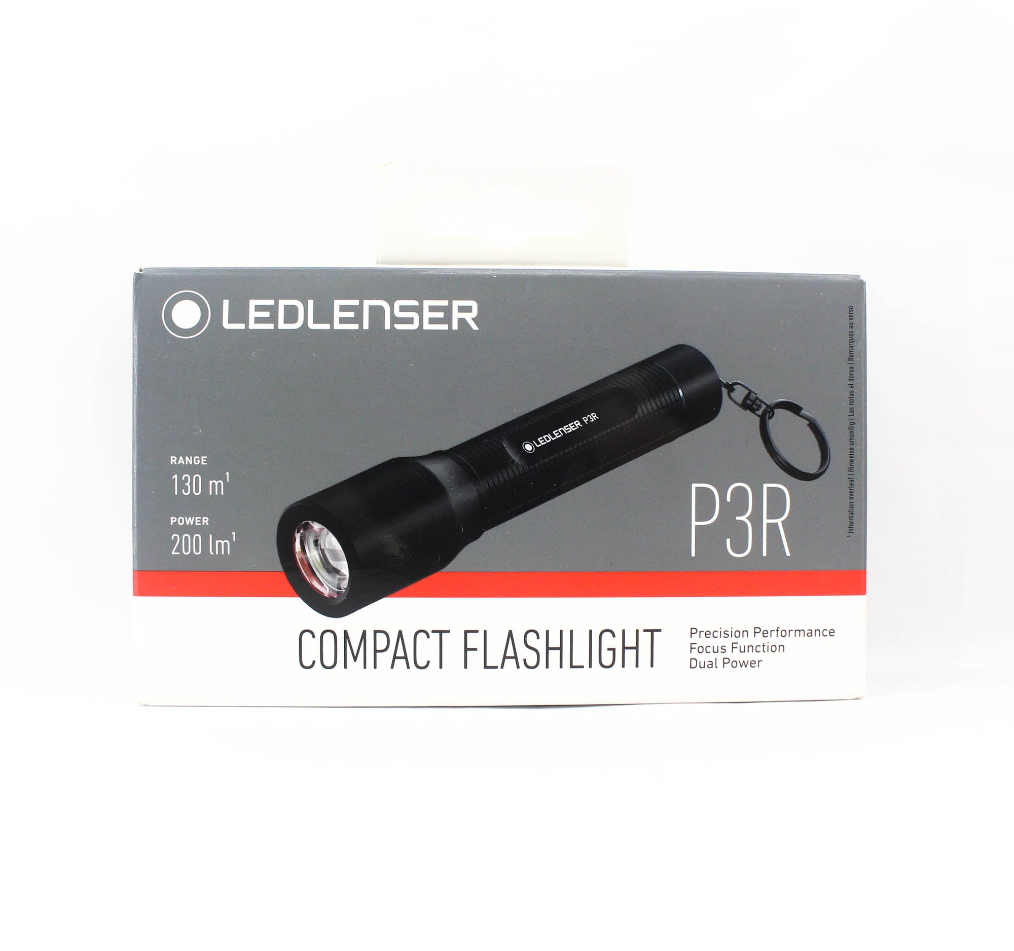 Ledlenser P3R Flashlight 200 Lumens 130m 41g Rechargable Black (7259)