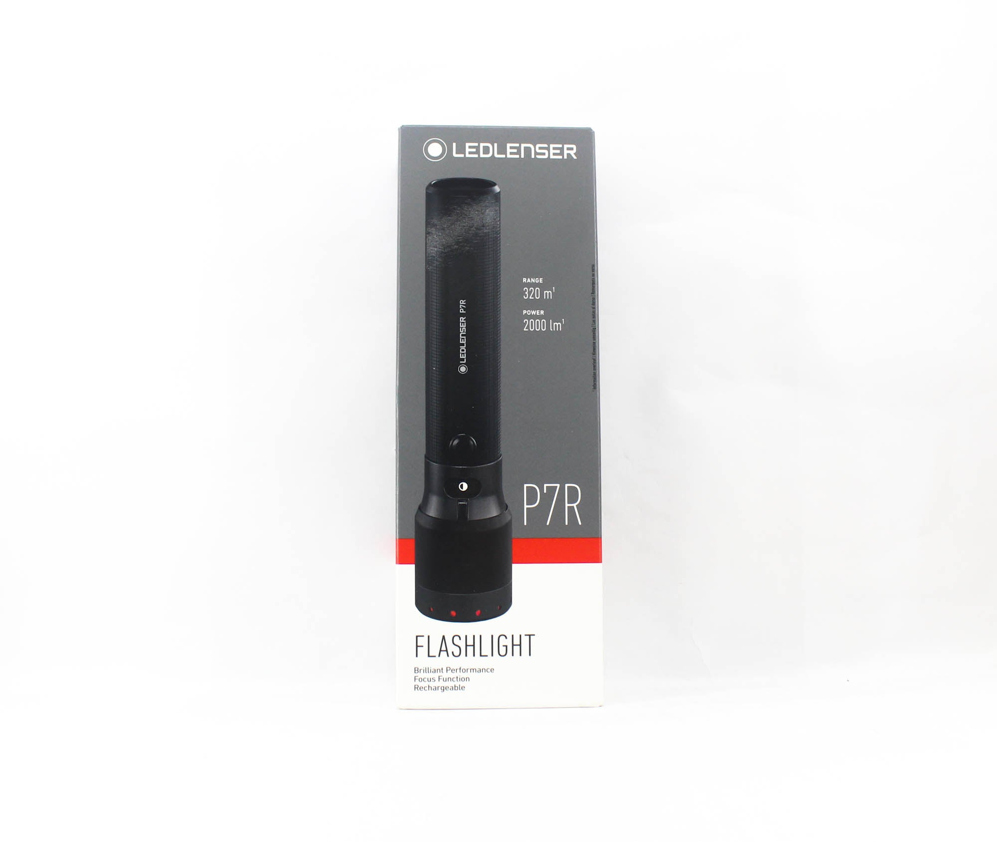 Ledlenser P7R Flashlight 2000 Lumens 320m 197g Rechargable Black (7372)