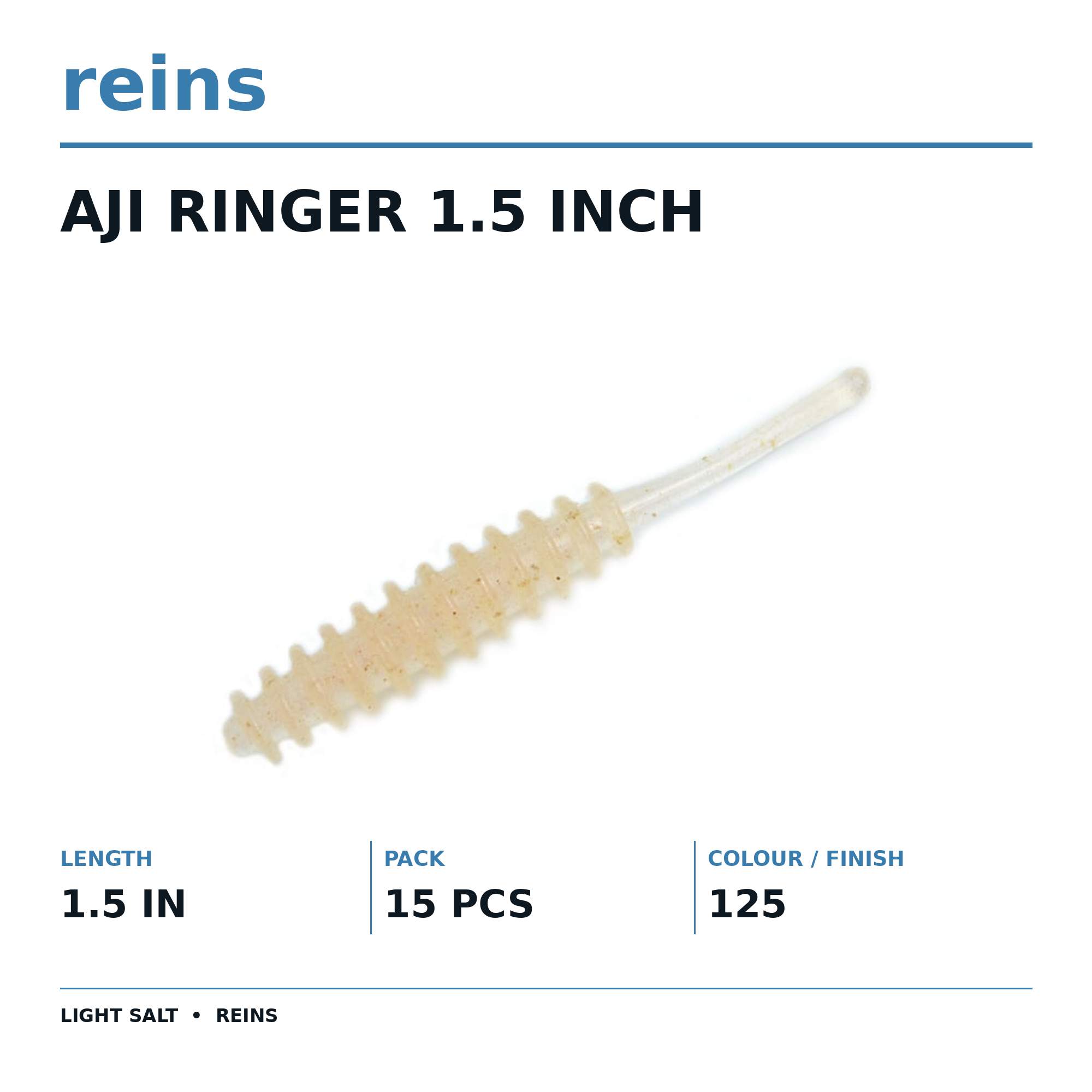 Reins Soft Plastic Aji Ringer 1.5 Inch 15 pieces 125 (1258)