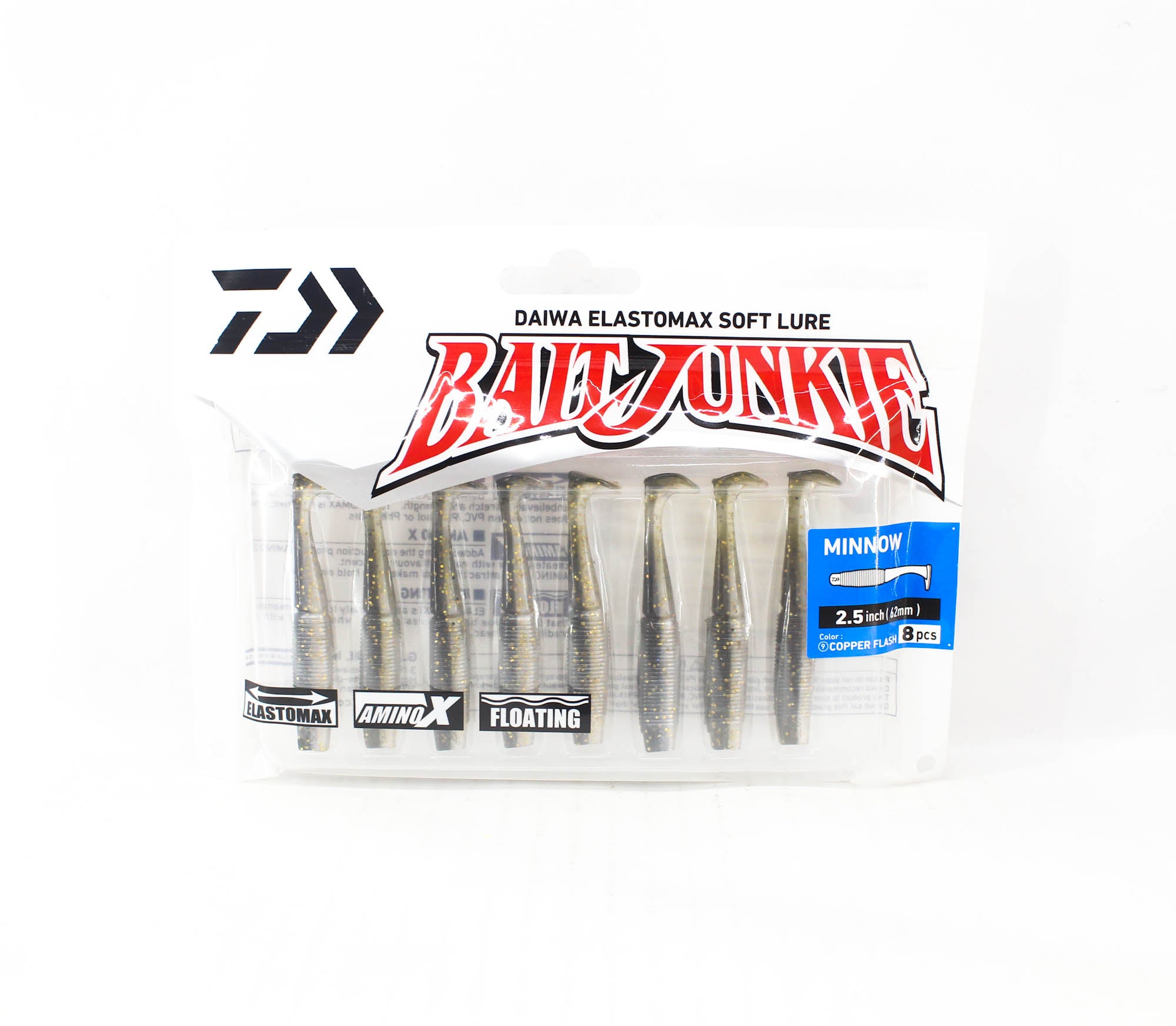 Sale Daiwa Soft Lure Bait Junkie Minnow 2.5 Inch Copper Flash (2774)