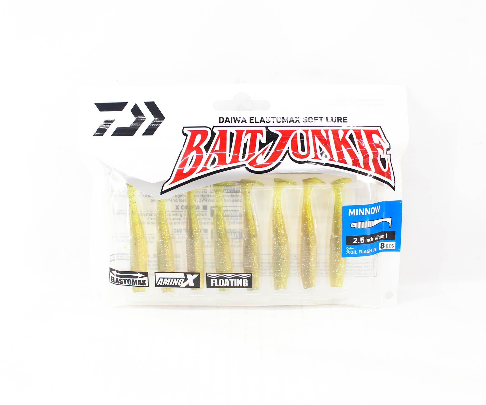 Sale Daiwa Soft Lure Bait Junkie Minnow 2.5 Inch Oil Flash UV (2842)