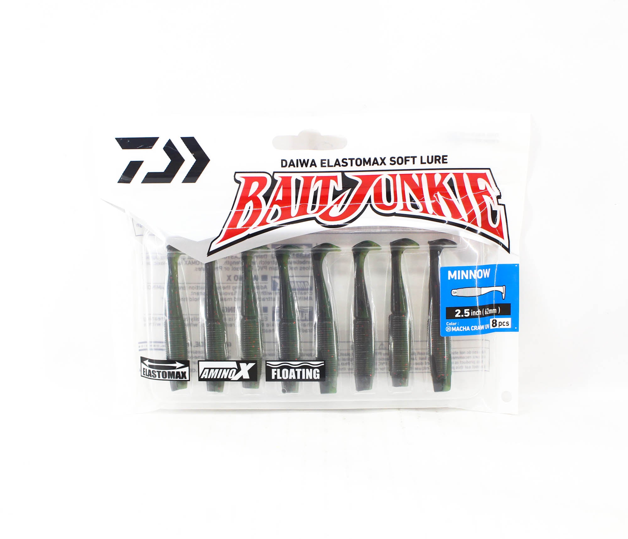 Sale Daiwa Soft Lure Bait Junkie Minnow 2.5 Inch Macha Craw UV (2859)