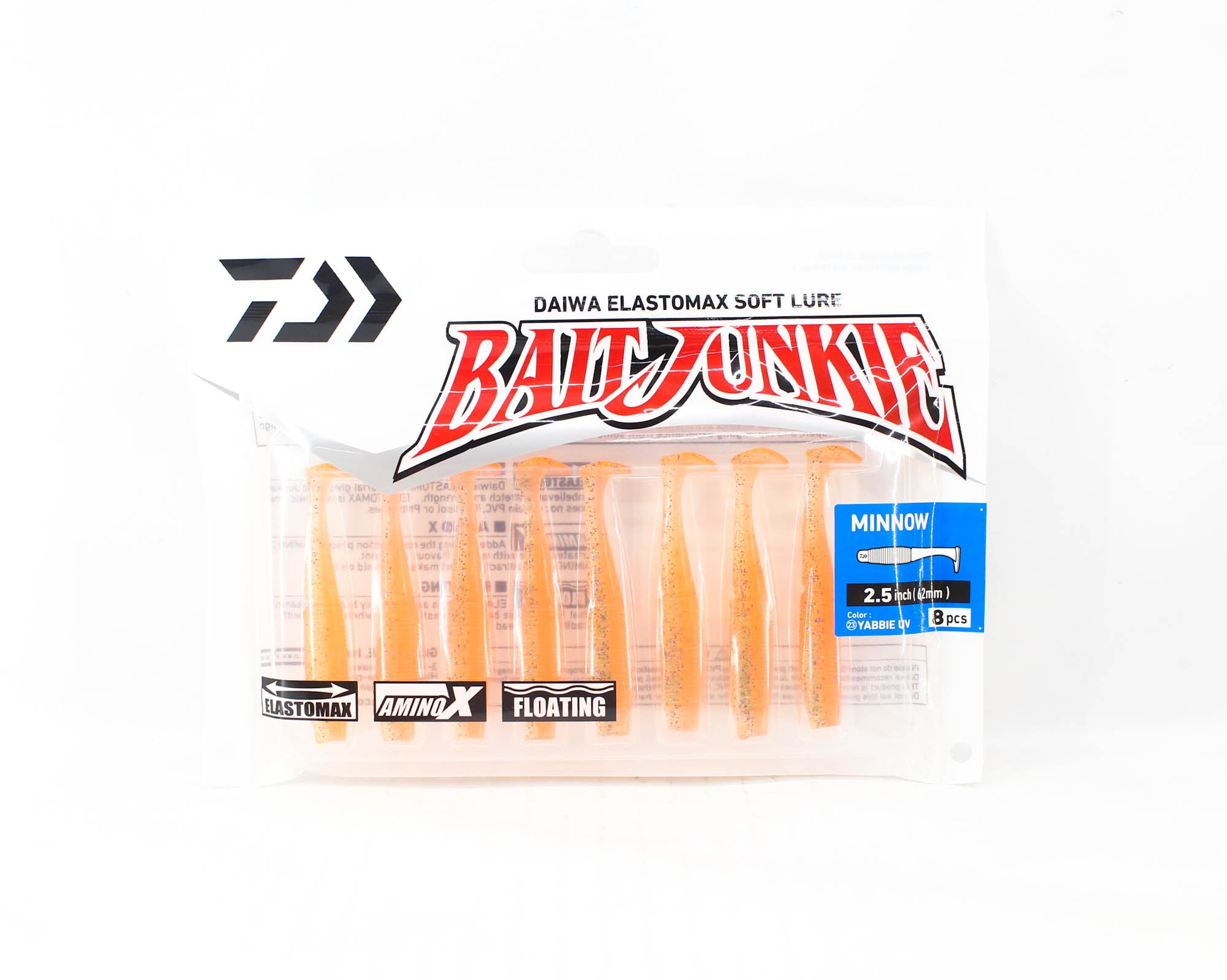 Sale Daiwa Soft Lure Bait Junkie Minnow 2.5 Inch 8 per pack Yabbie UV (2880)