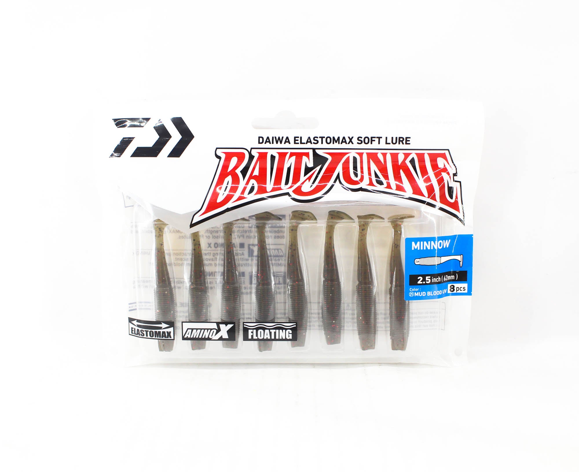 Sale Daiwa Soft Lure Bait Junkie Minnow 2.5 Inch Mud Blood UV (2903)