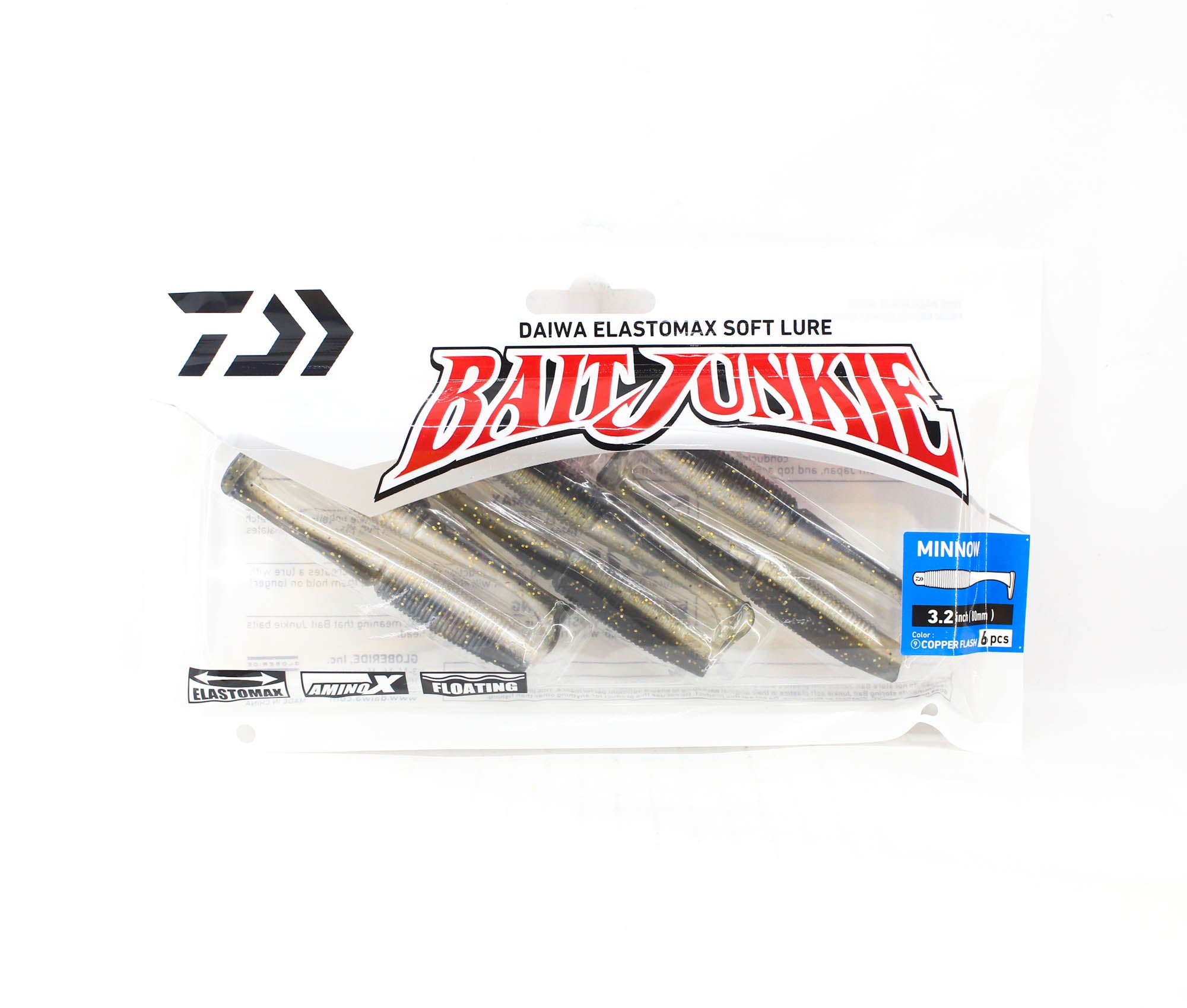 Sale Daiwa Soft Lure Bait Junkie Minnow 3.2 Inch Copper Flash (2996)