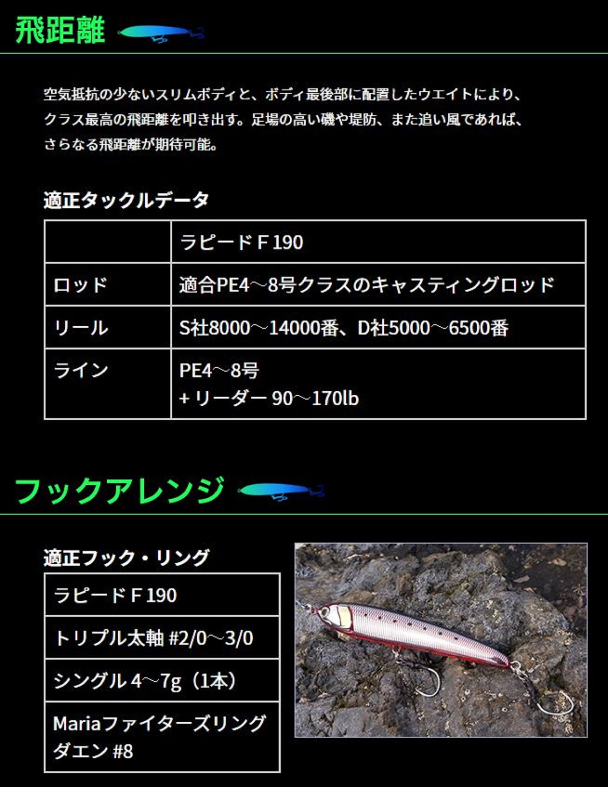 Maria Rapido F190 65 grams Floating Lure B01H (9329)