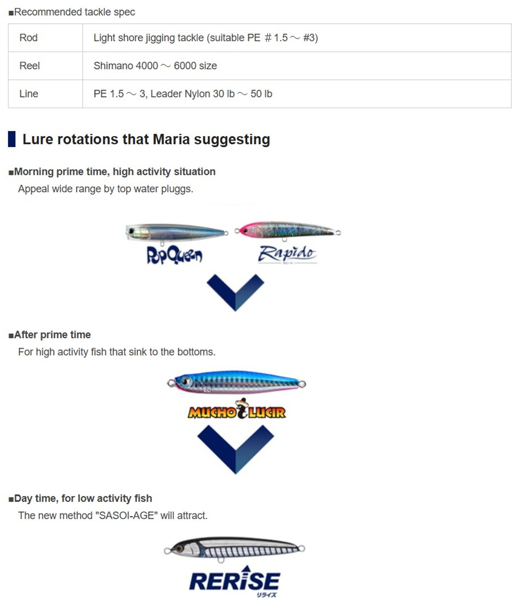 Maria Rerise S105 40 grams Sinking Lure 003 (2134)