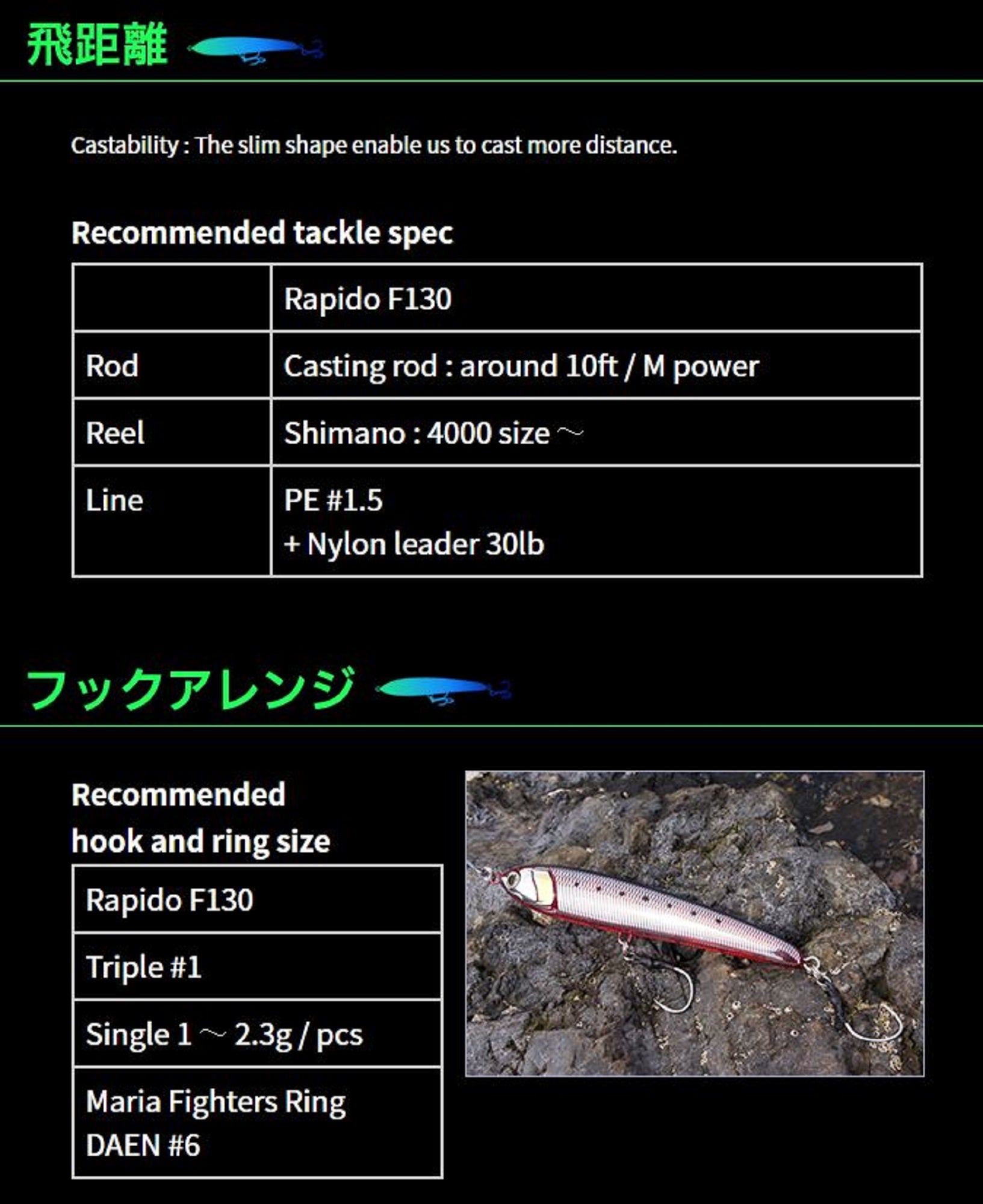 Maria Rapido F130 30 grams Floating Lure 002 (2019)
