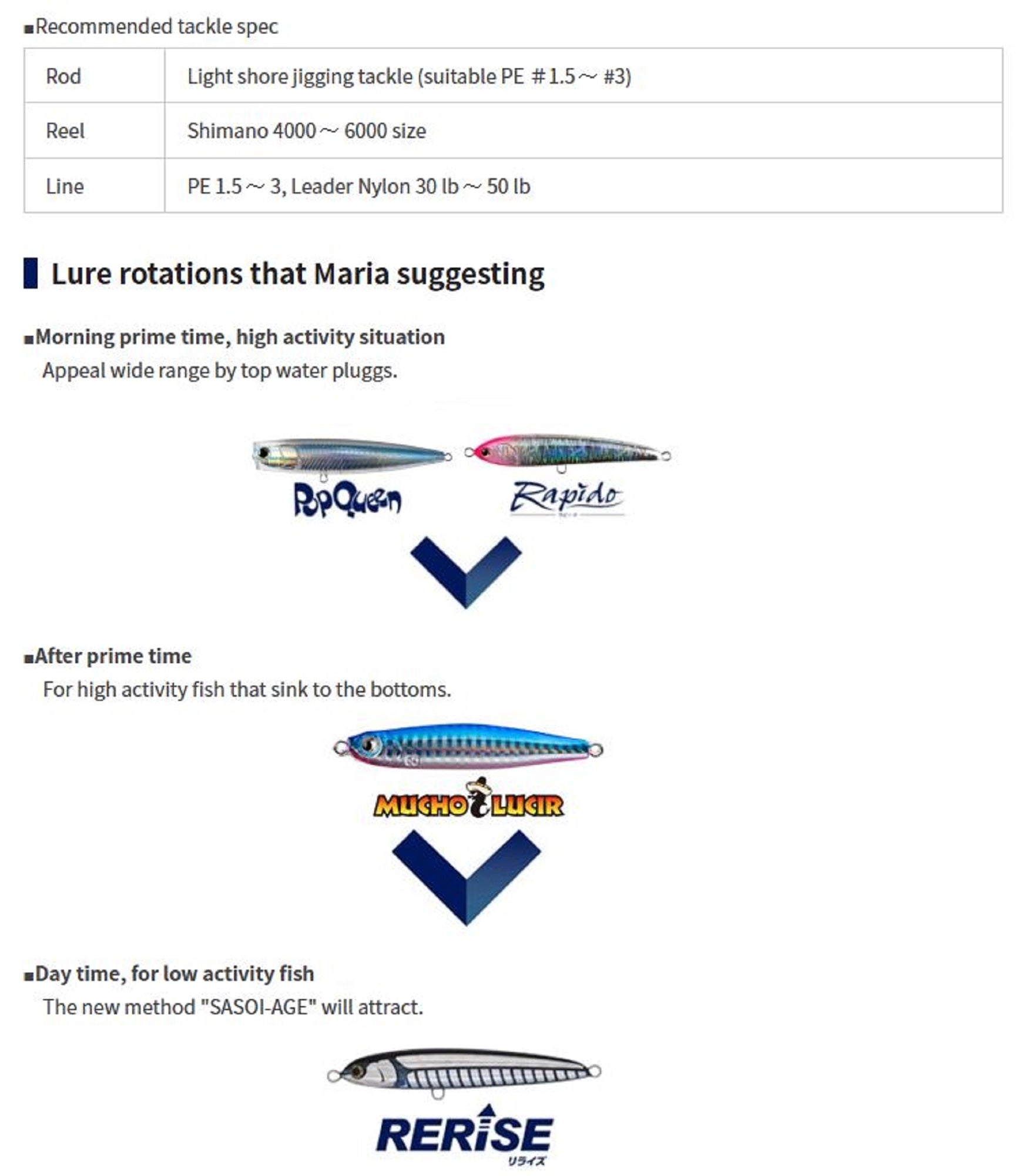 Maria Rerise S105 40 grams Sinking Lure 005 (5935)