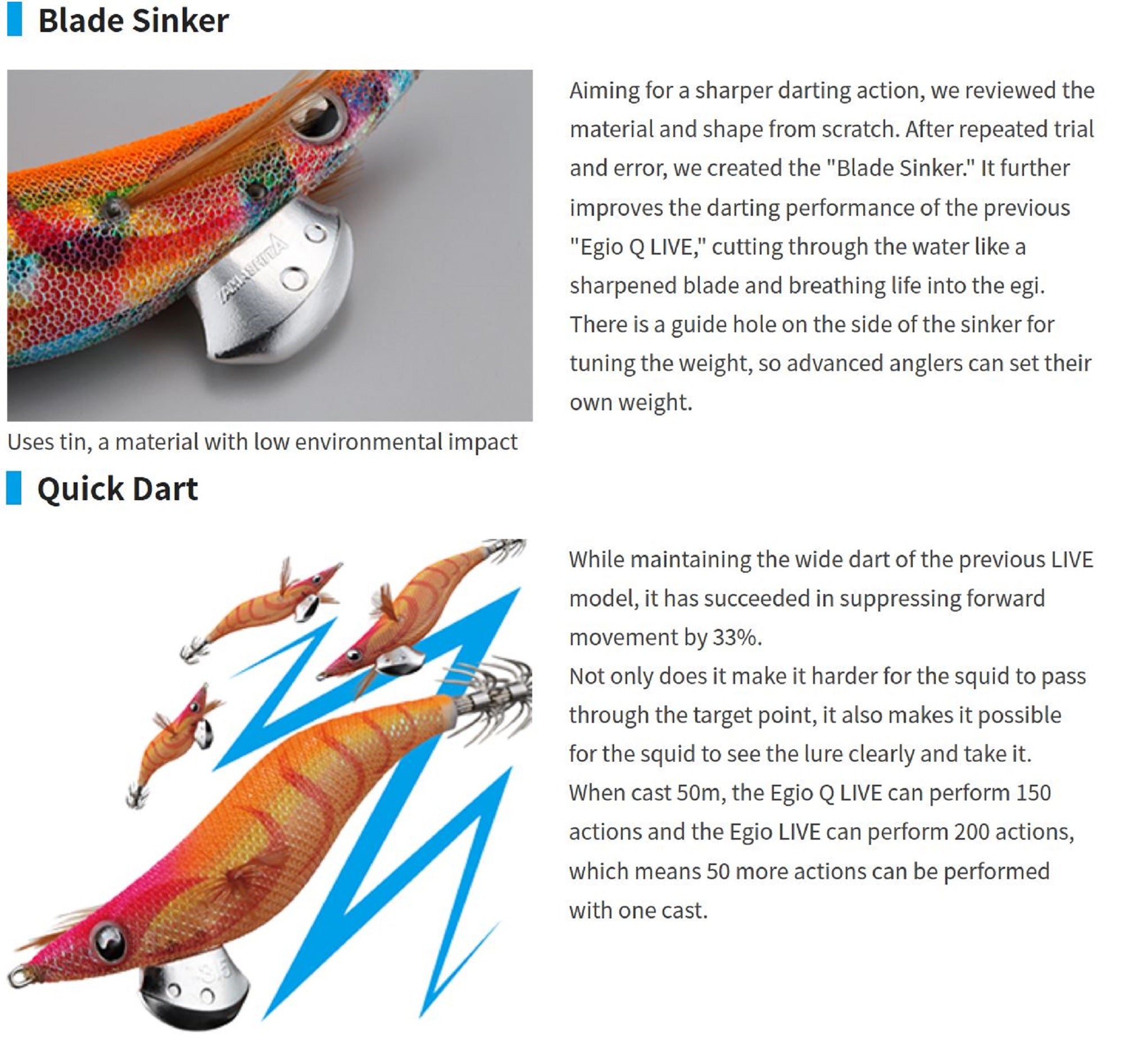 Yamashita Live Egi-O-Live Squid Jig 3.5-21 grams-3 sec per m 052 (3725)