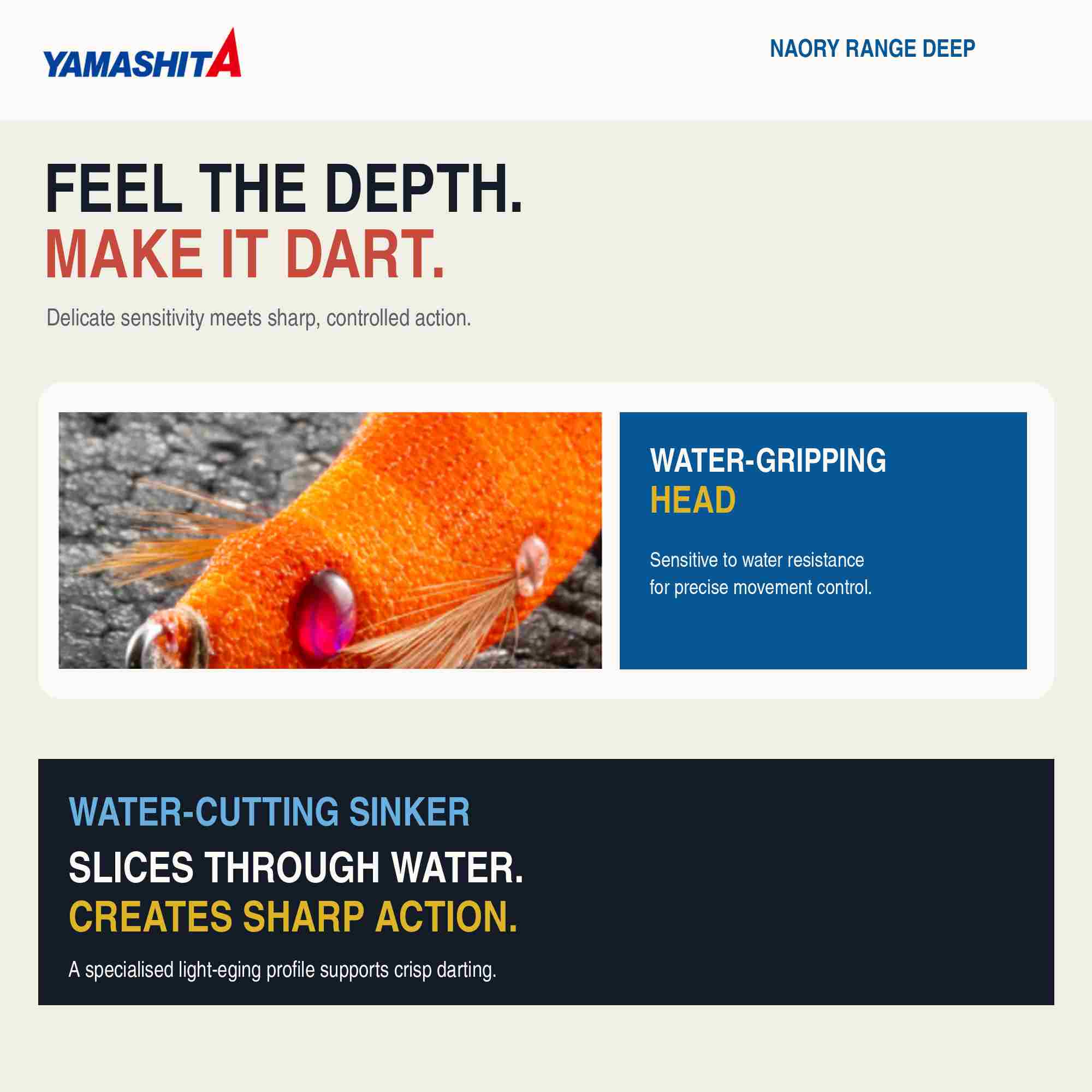 Yamashita Naory Range Squid Jig 1.5D-4.7 grams-3.0 sec per m Z020 (7730)