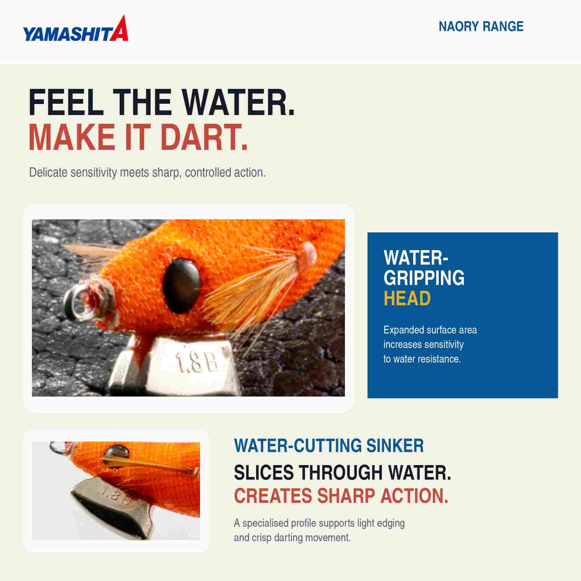 Yamashita Naory Range Squid Jig 2.3B-10 grams-2.5 sec per m Z021 (7891)