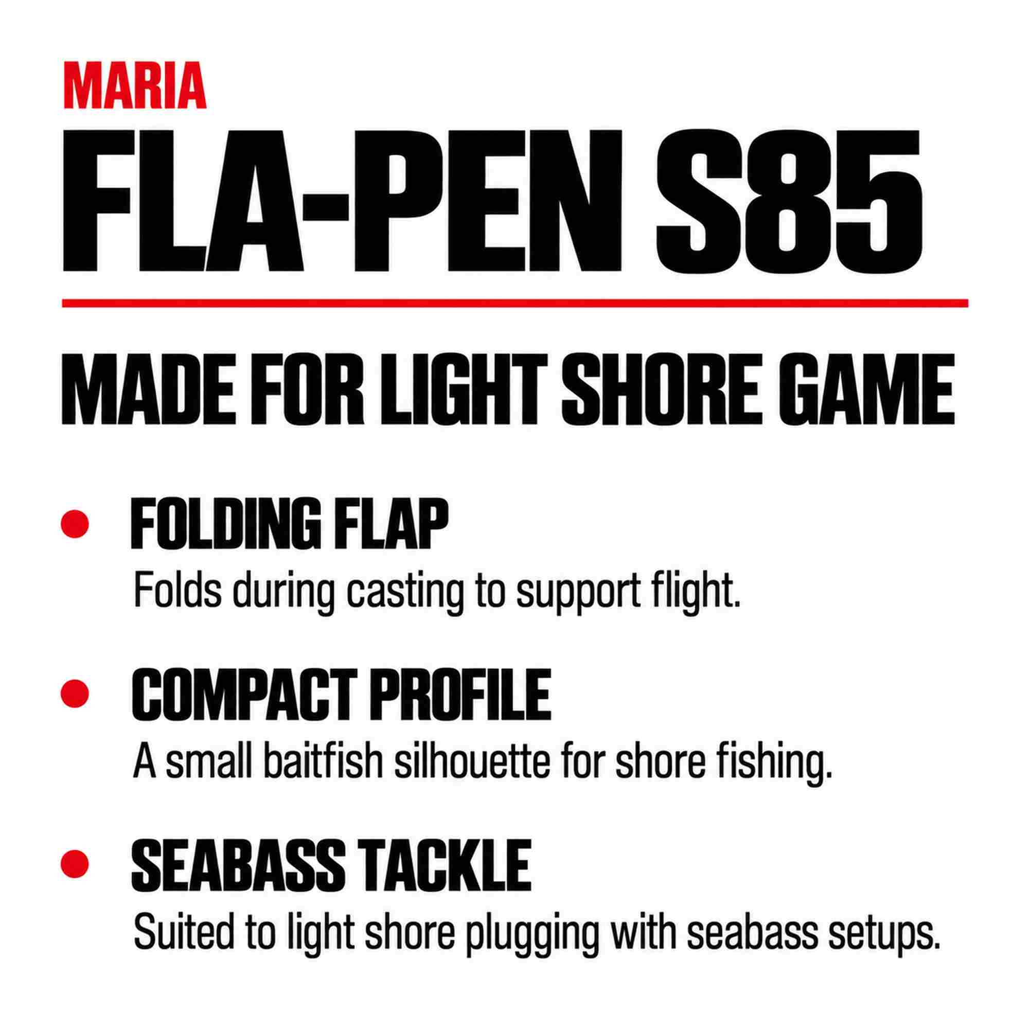 Maria Fla Pen S85 28 grams Sinking Lure 049 (1607)