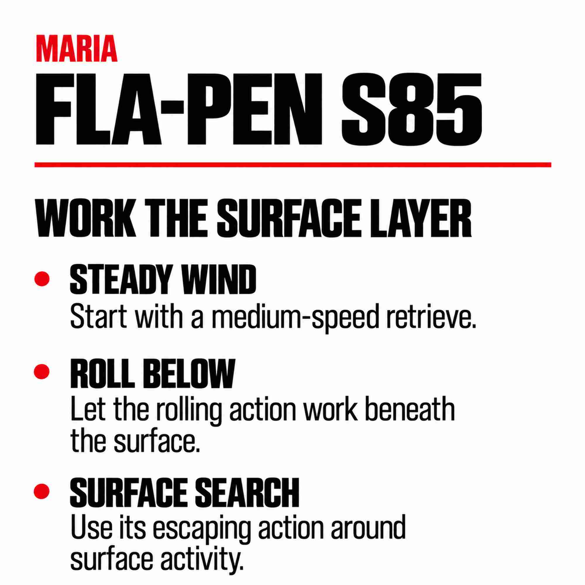 Maria Fla Pen S85 28 grams Sinking Lure 049 (1607)