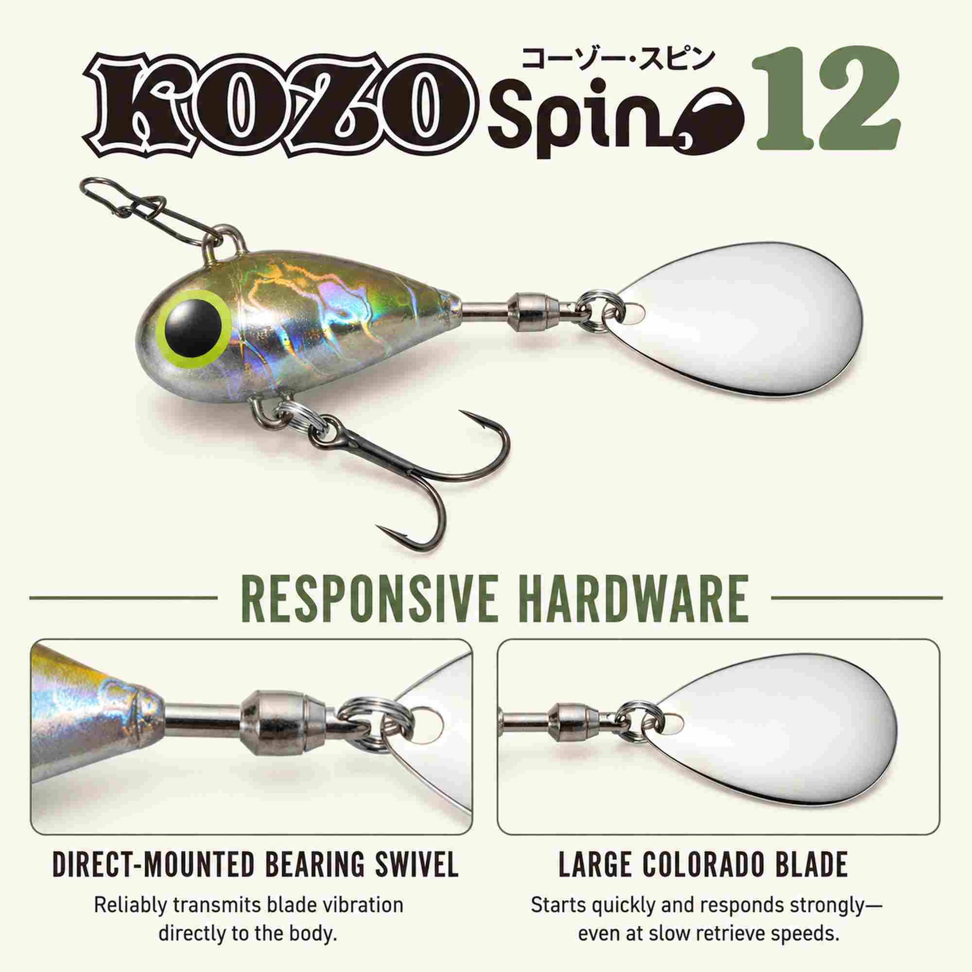 Viva Comoran Kozo Spin 12 25mm 12 grams Sinking Lure 169N (9148)