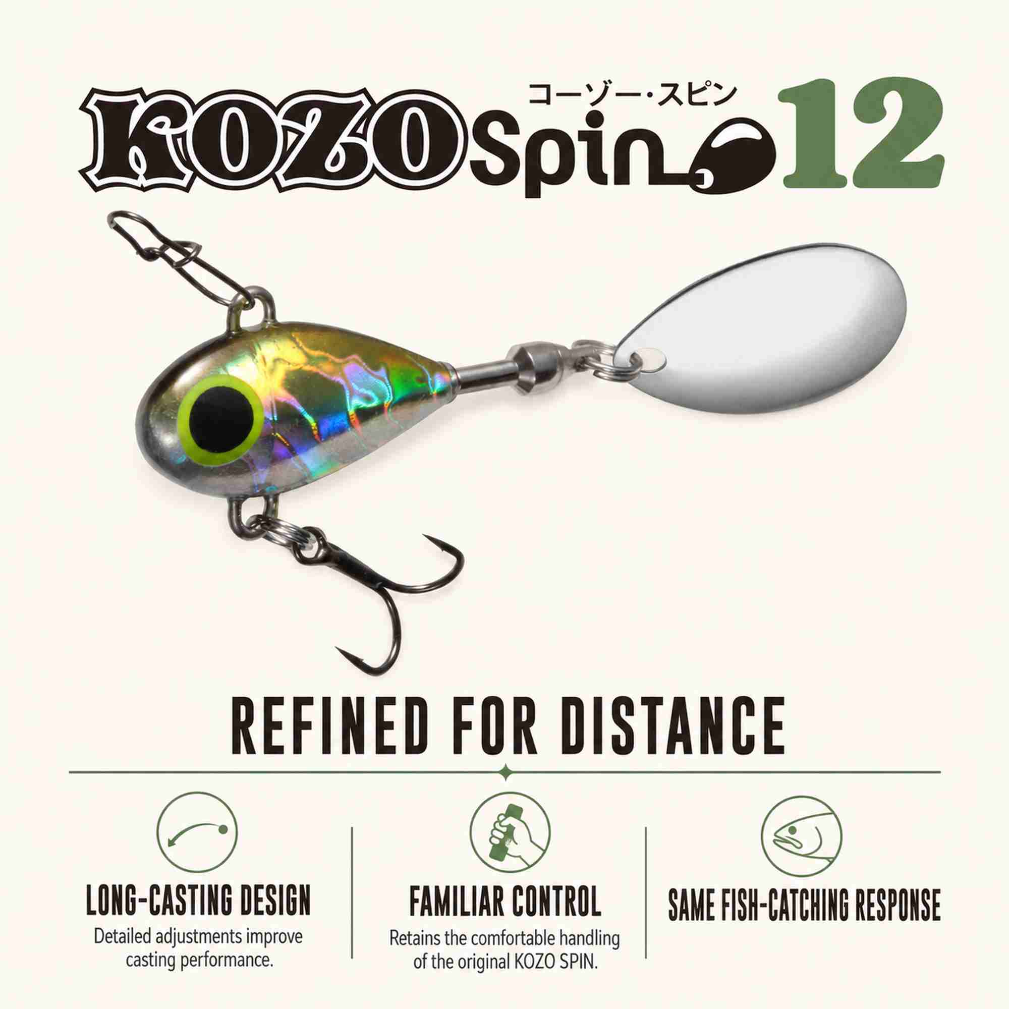 Viva Comoran Kozo Spin 12 25mm 12 grams Sinking Lure 183N (2259)