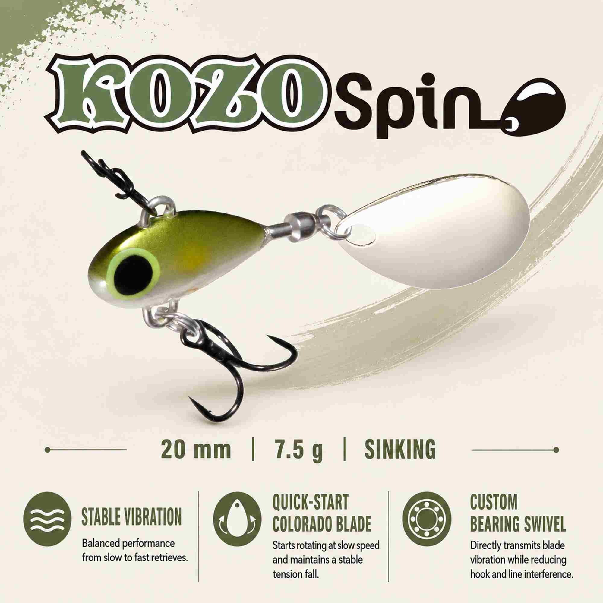 Viva Comoran Kozo Spin 20 mm 7.5 grams Sinking Lure 190N (3089)