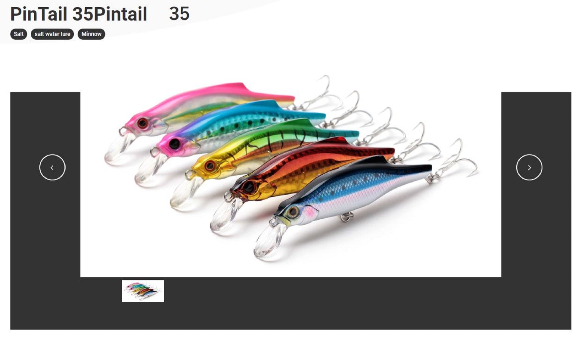 Jackson Pin Tail 35 grams 90 mm Sinking Lure SPK (5669)