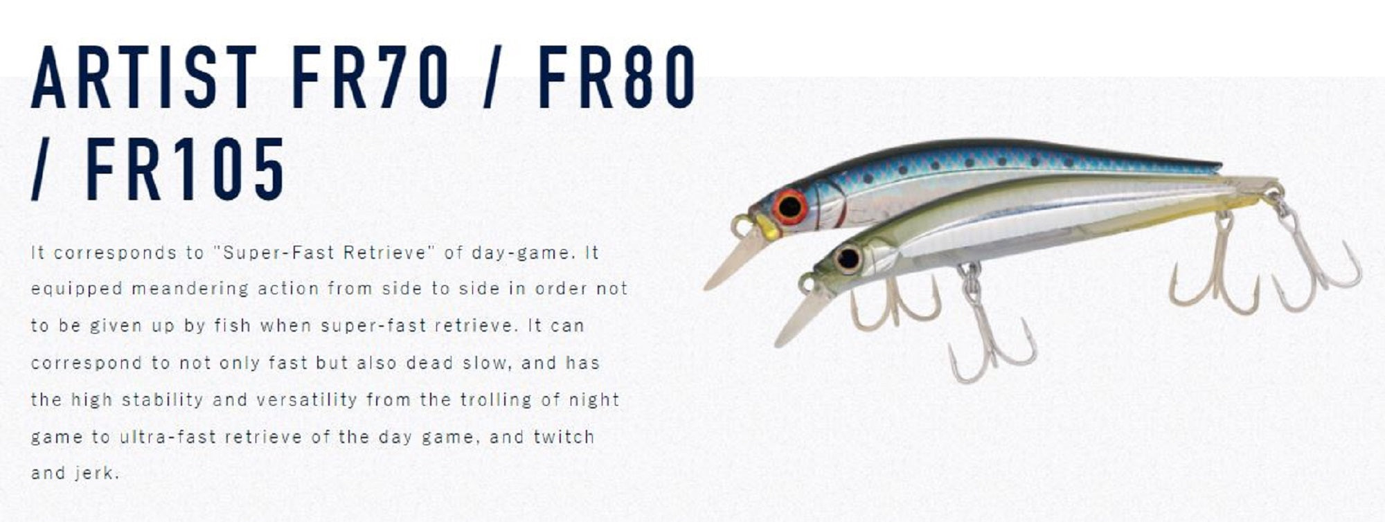 Jackson Artist FR 80 Sinking Minnow Lure PCH (0083)