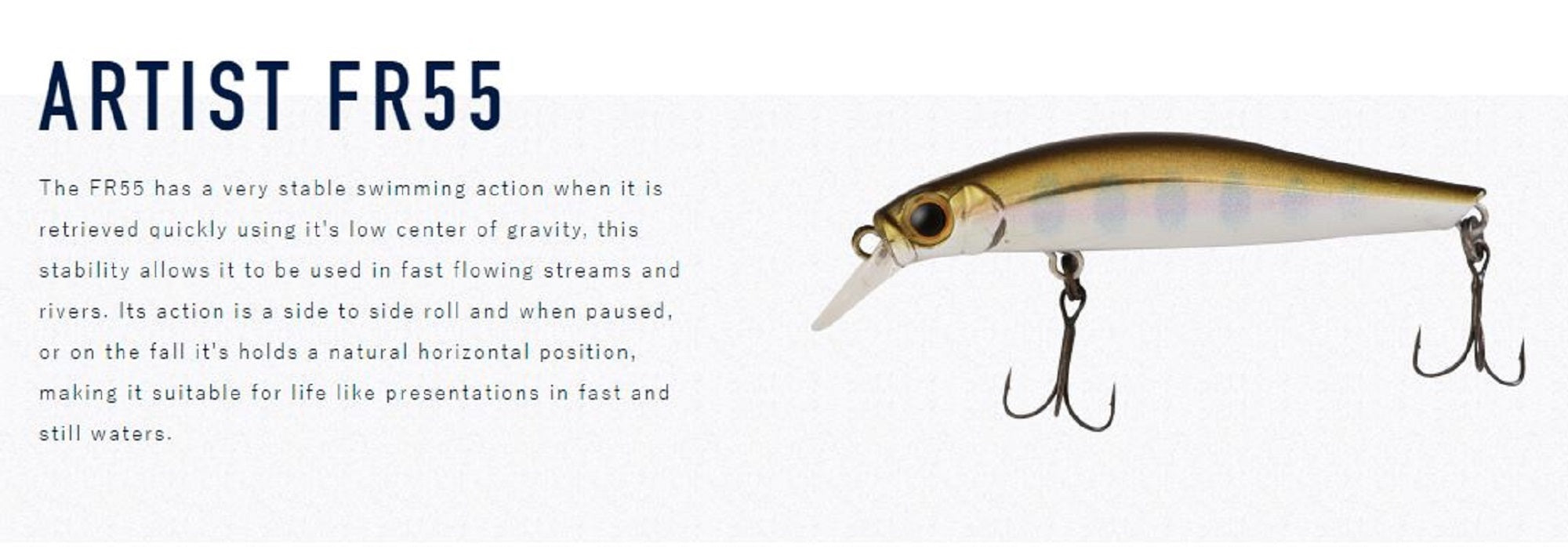 Jackson Artist FR 55 Sinking Minnow Lure WCY (5496)