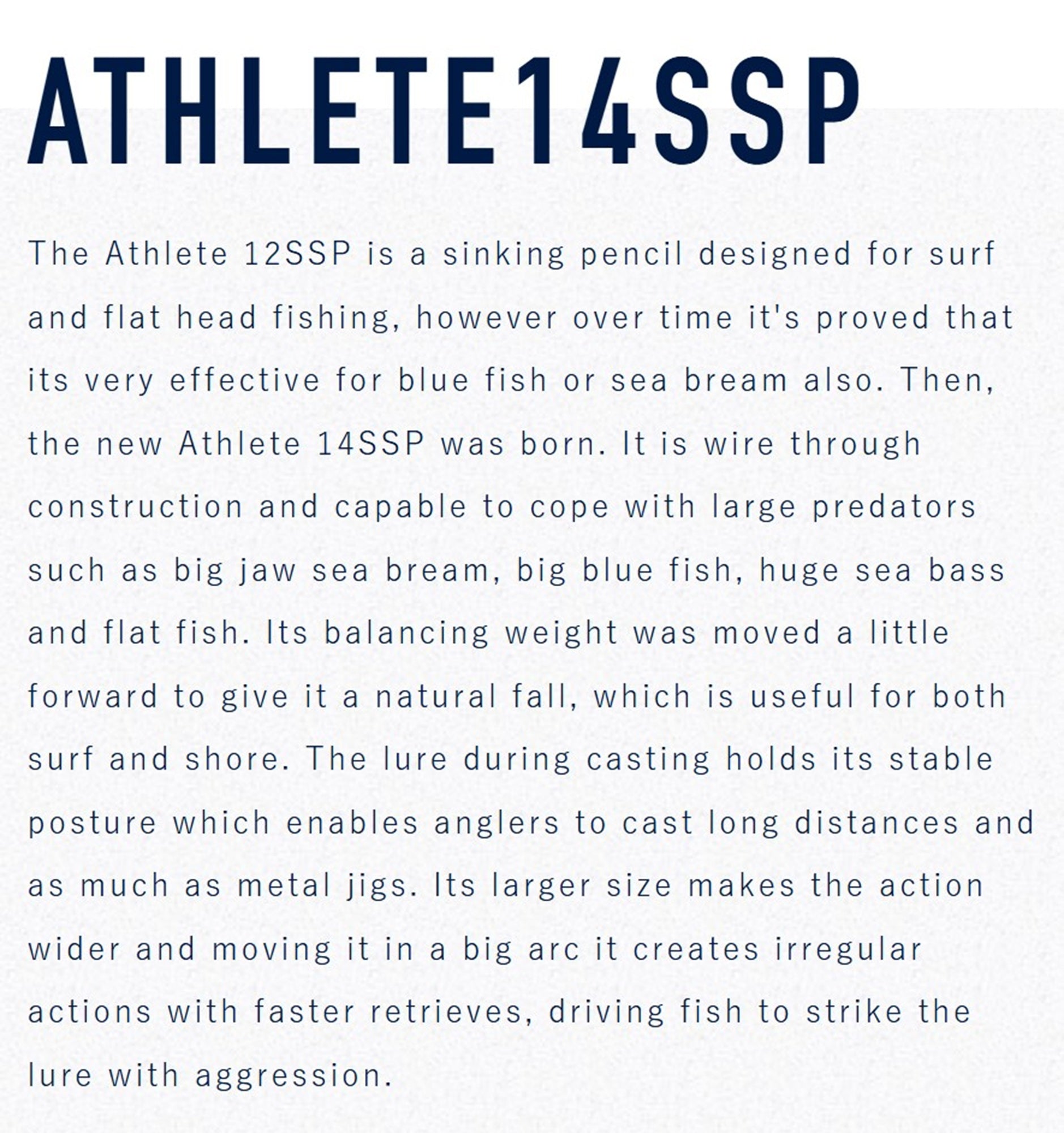 Jackson Athlete 14 SSP Sinking Lure RLC (3149)