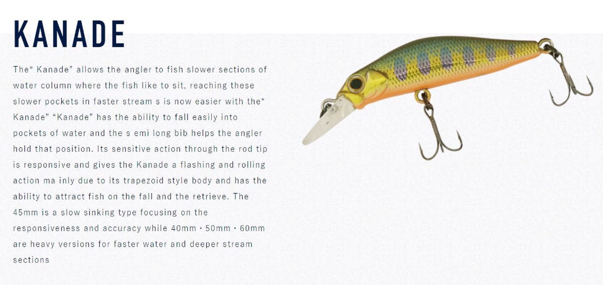 Jackson Kanade 40 mm Trout Sinking Lure PCA (4146)