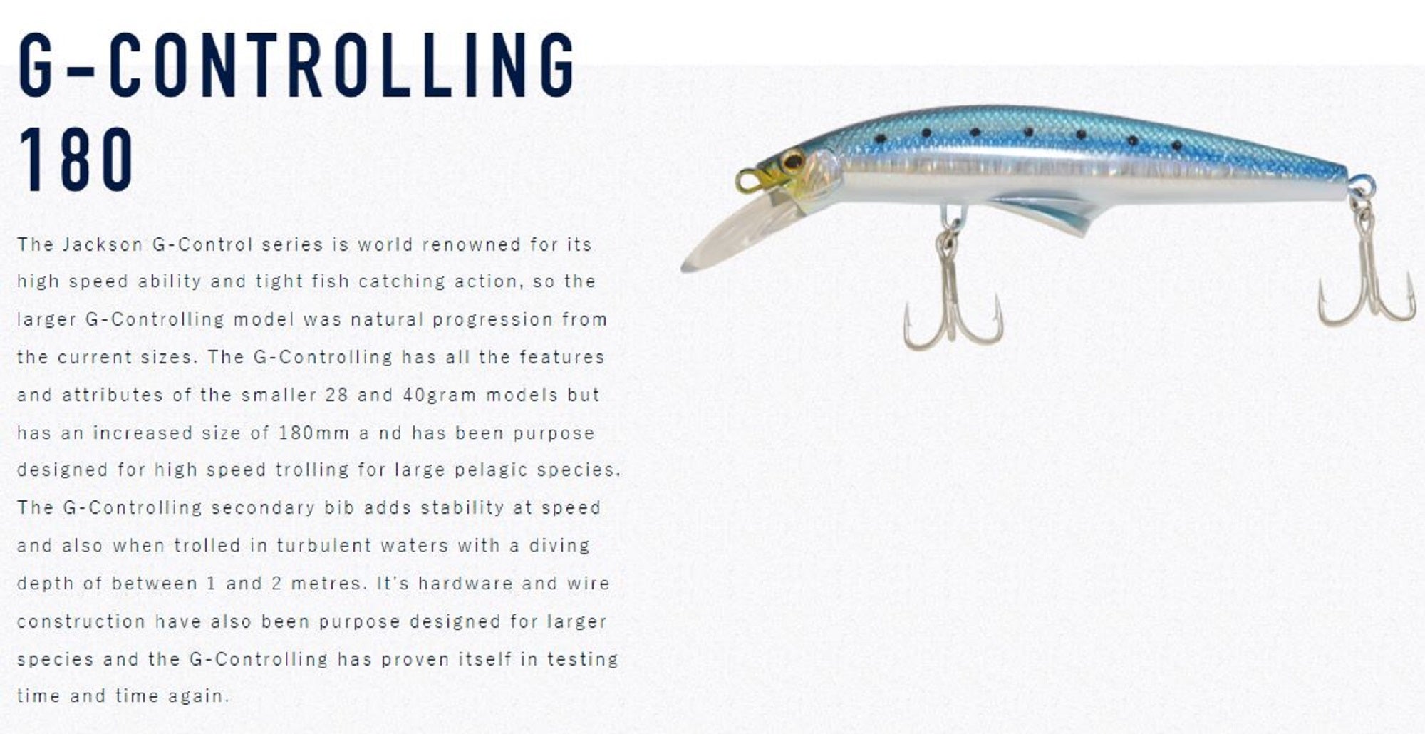 Jackson G Controlling 180 Floating Lure 75 grams SRH (4290)