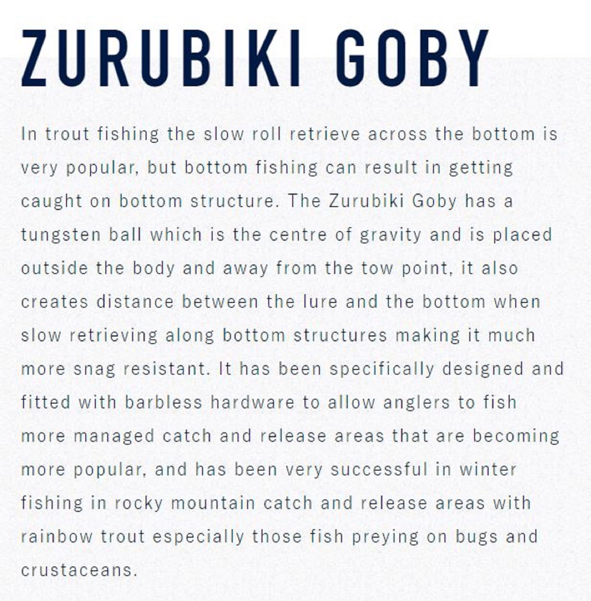 Jackson Zuribiki Goby 45 Sinking Lure WGP (1496)