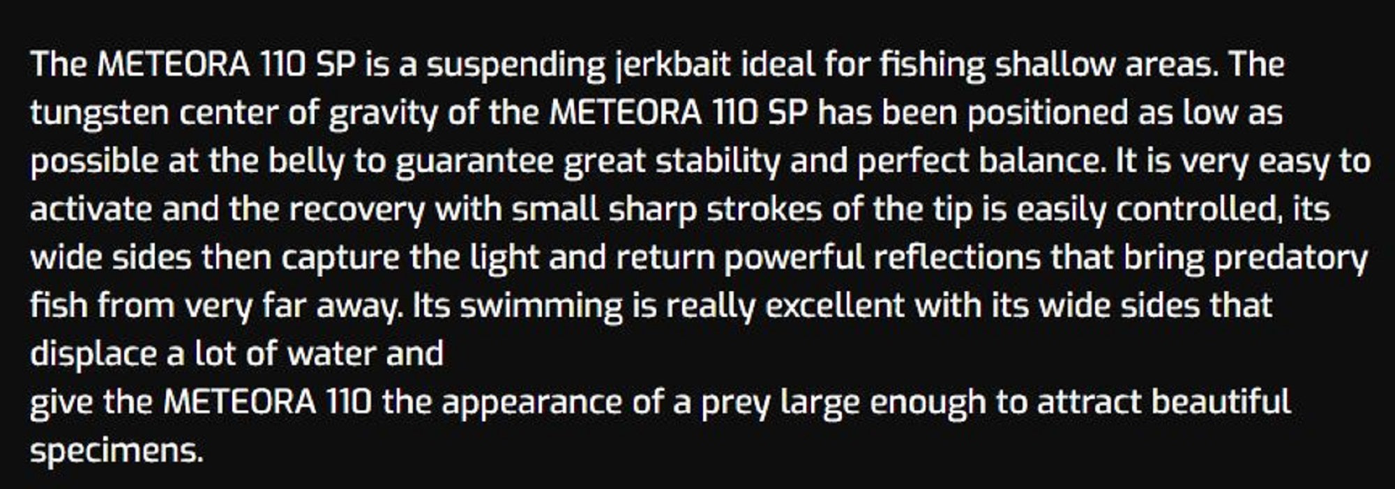 Jackson Meteora 110SP Suspend Lure WBS (4053)