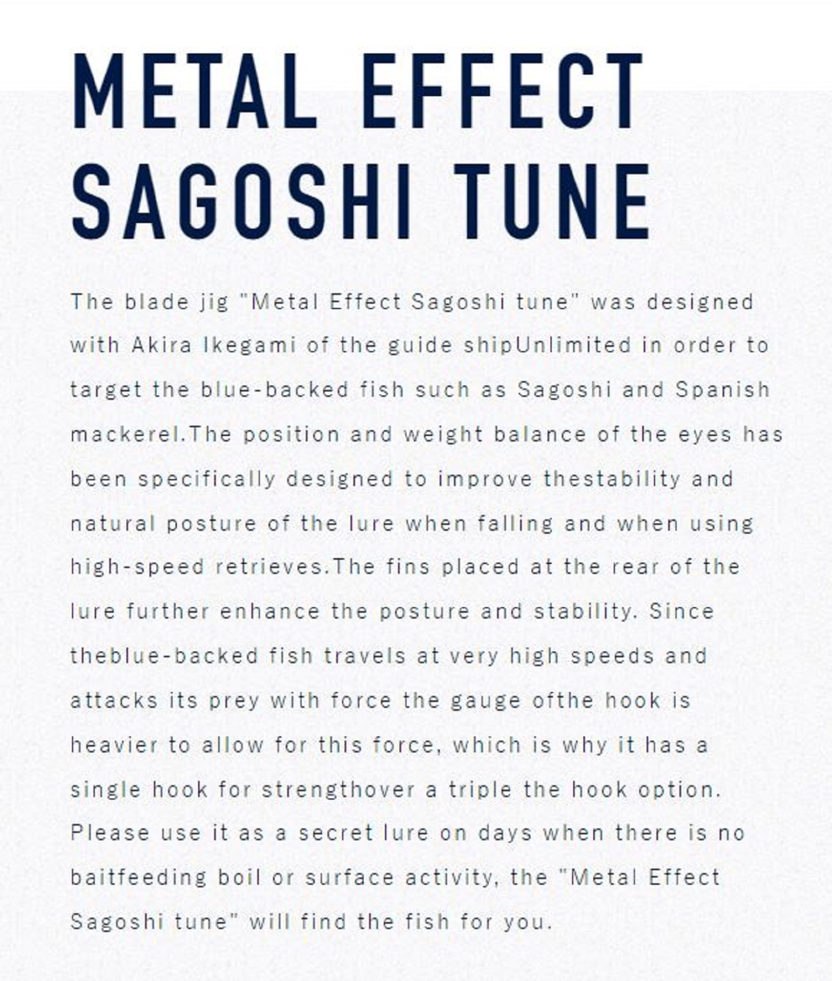Jackson Metal Jig Metal Effect Sagoshi Tune 50 grams PGS (3796)