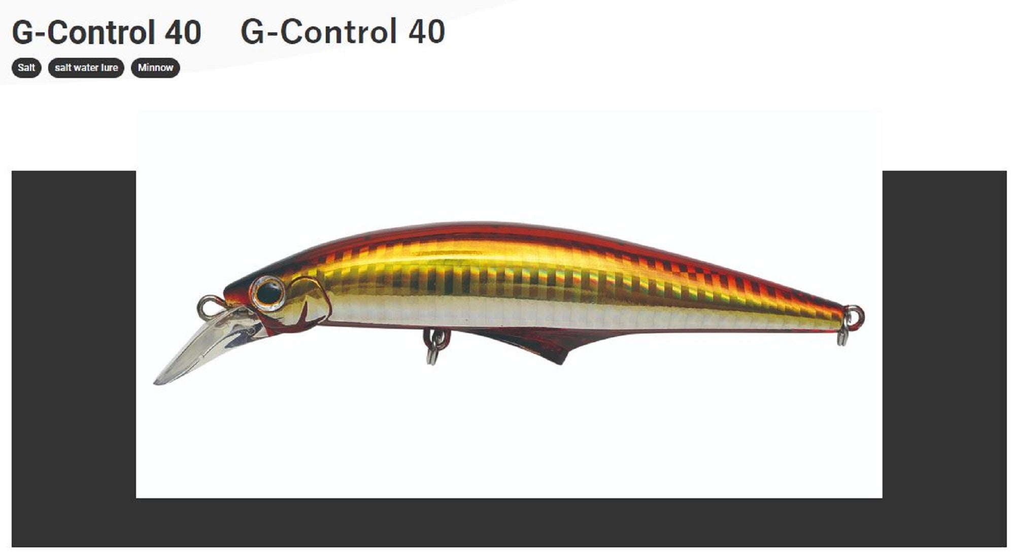 Jackson G Control 40 grams 120 mm Sinking Lure GBB / RKID (4779)