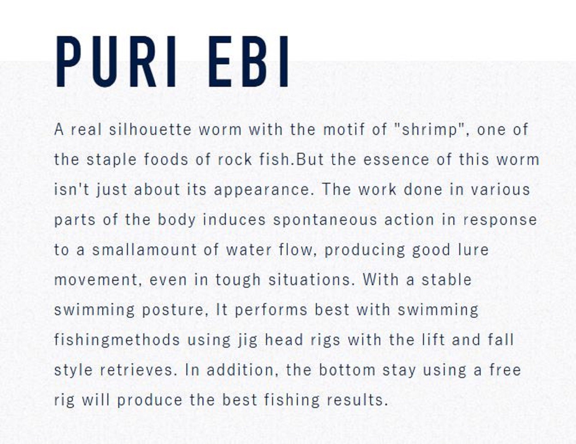 Jackson Soft Lure Puri Ebi 3.25 Inches UVB (0817)