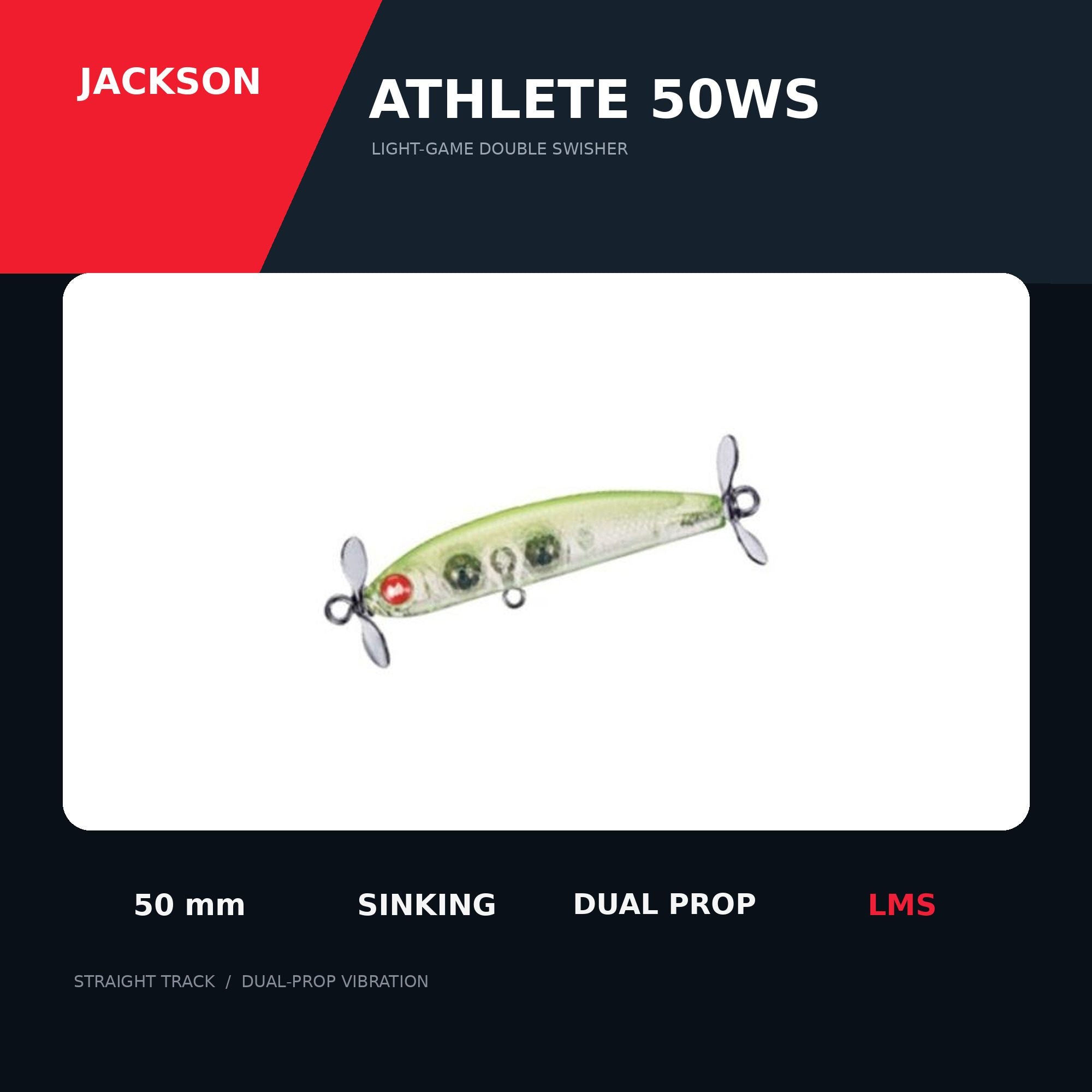 Jackson Mixture Athlete 50WS Sinking Lure LMS (8561)