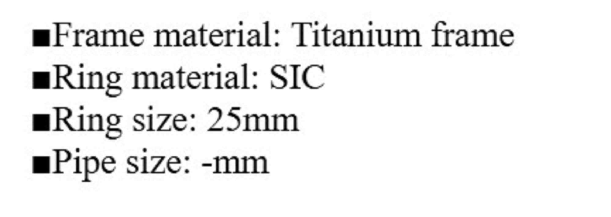 Fuji T-KWSG Size 25 Rod Guide Titanium Frame SIC x 1 (1171)